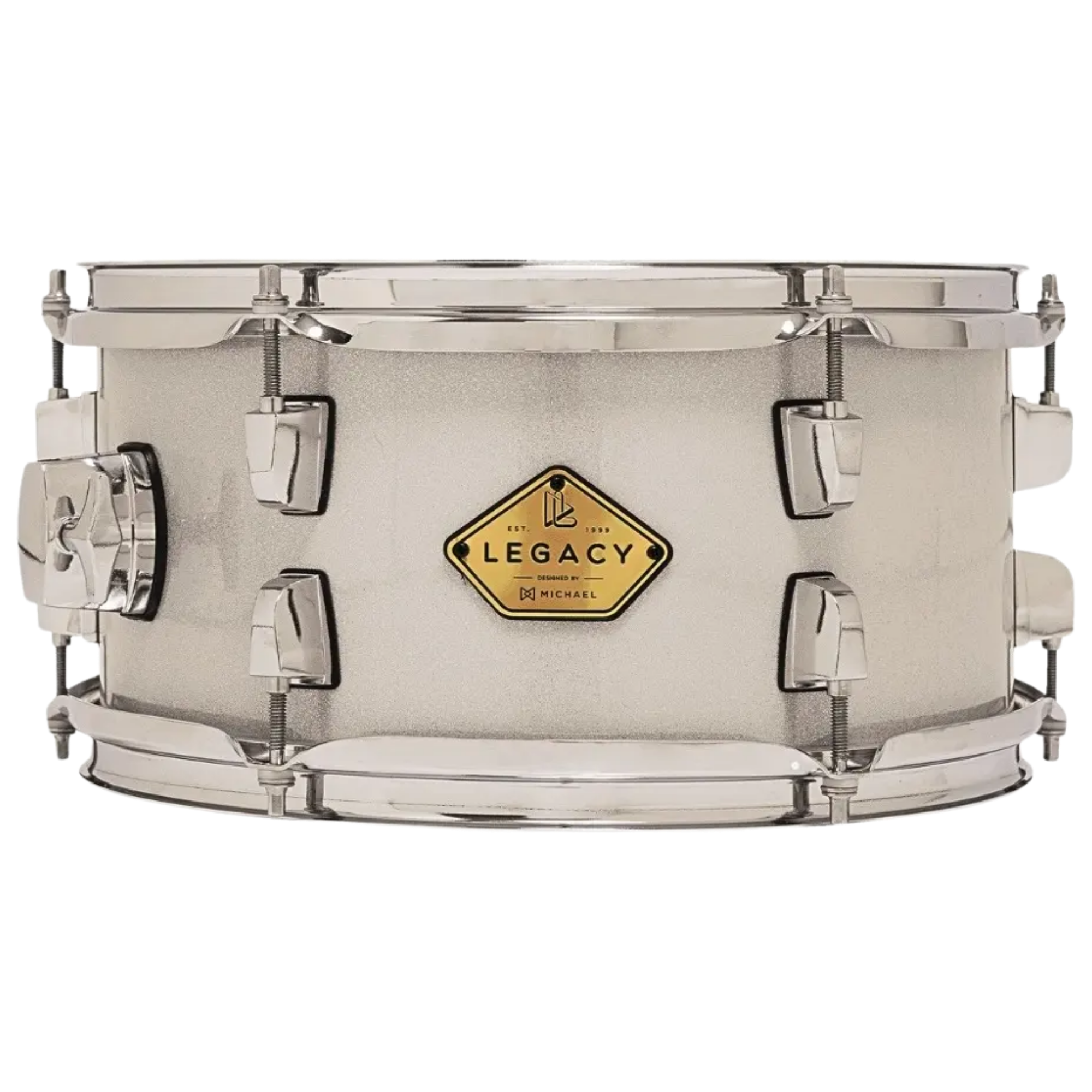 Tom para Bateria Michael Legacy Slim DMLT1206 SSR Sparkle Silver 12" x 6" Casco Poplar