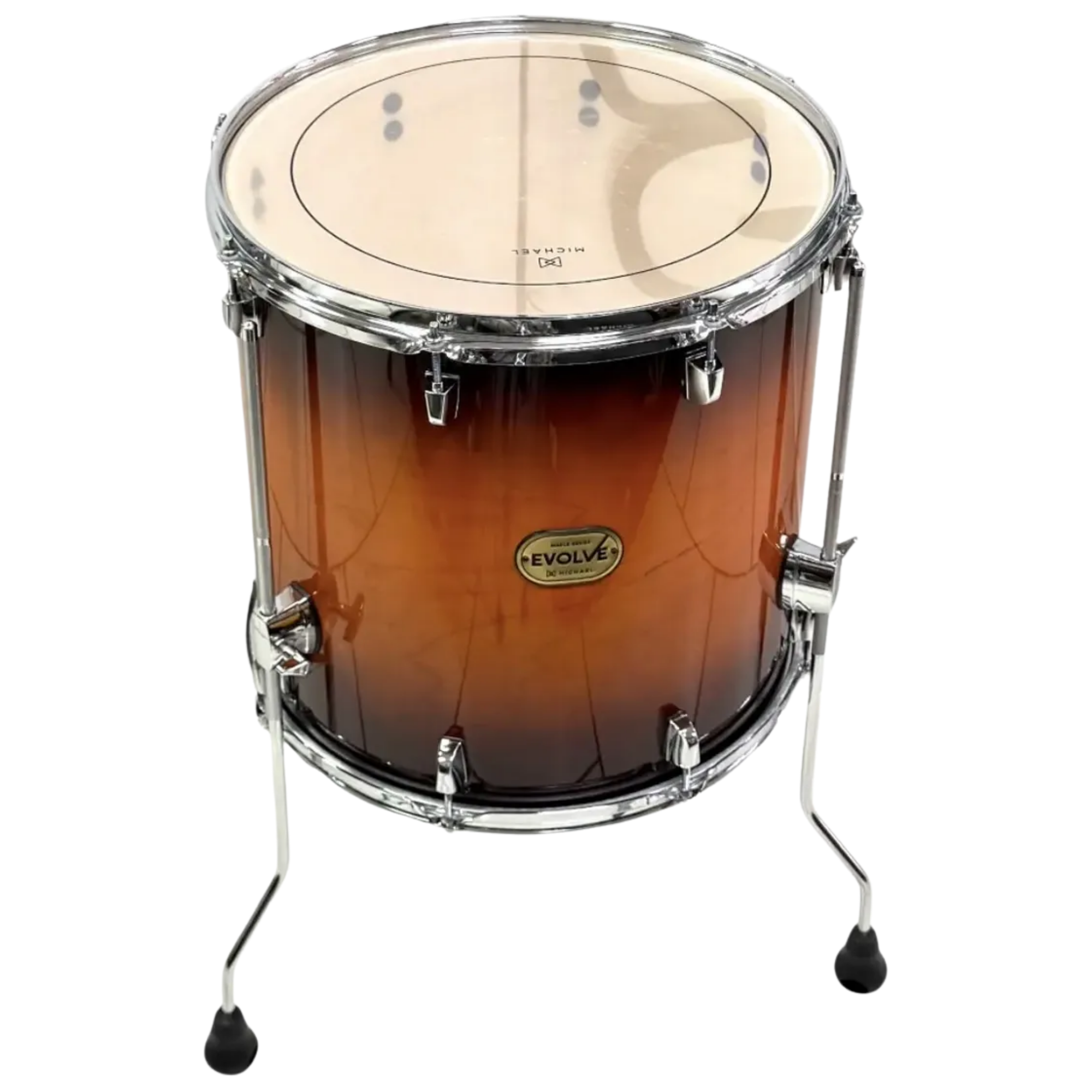 Surdo para Bateria Michael Evolve DMEF1616 LSB Lacquer Sunburst 16" x 16" Casco Maple com Air Float System