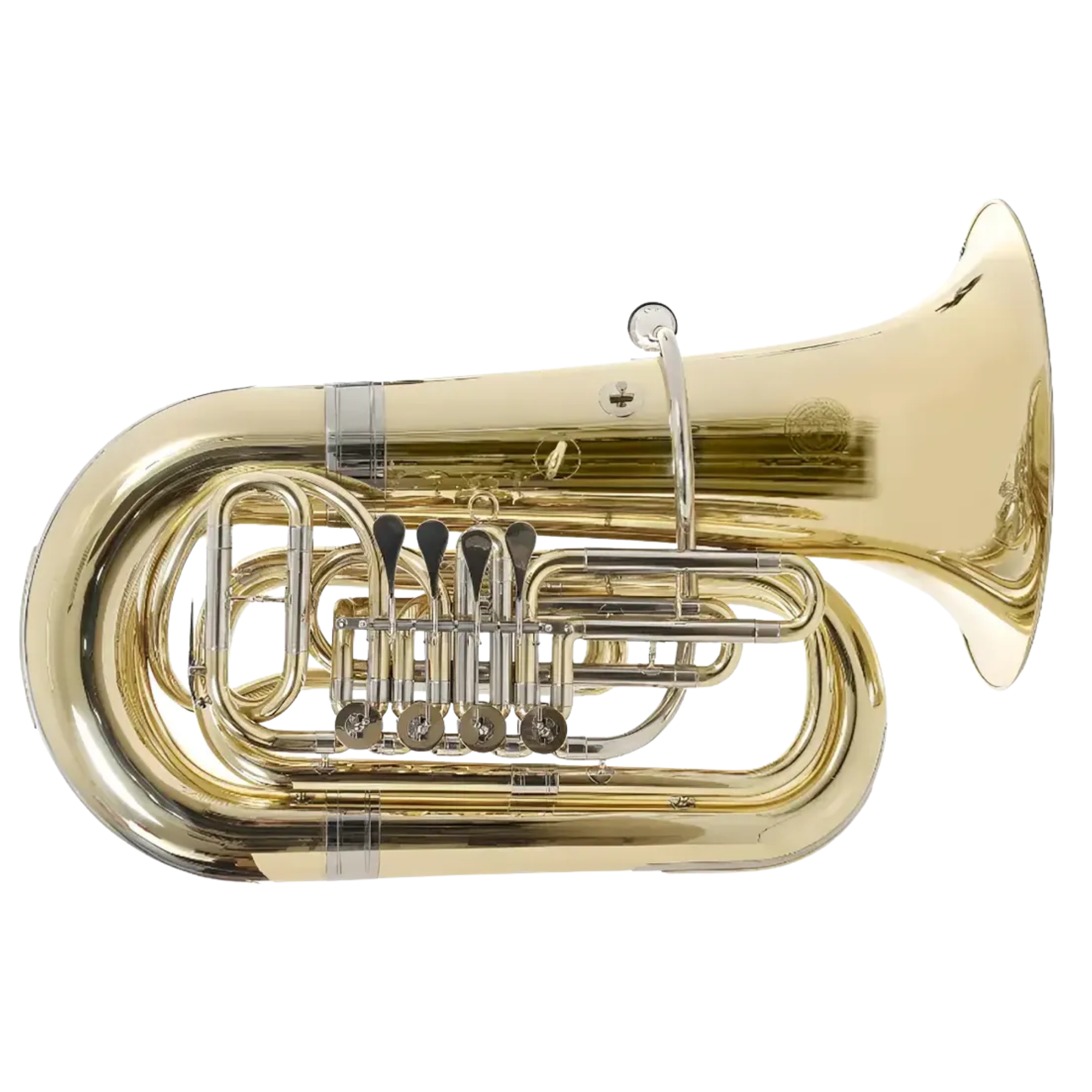 Tuba Zellmer ZBB700L 4 Rotores 4/4 Sib Bb Laqueado Profissional
