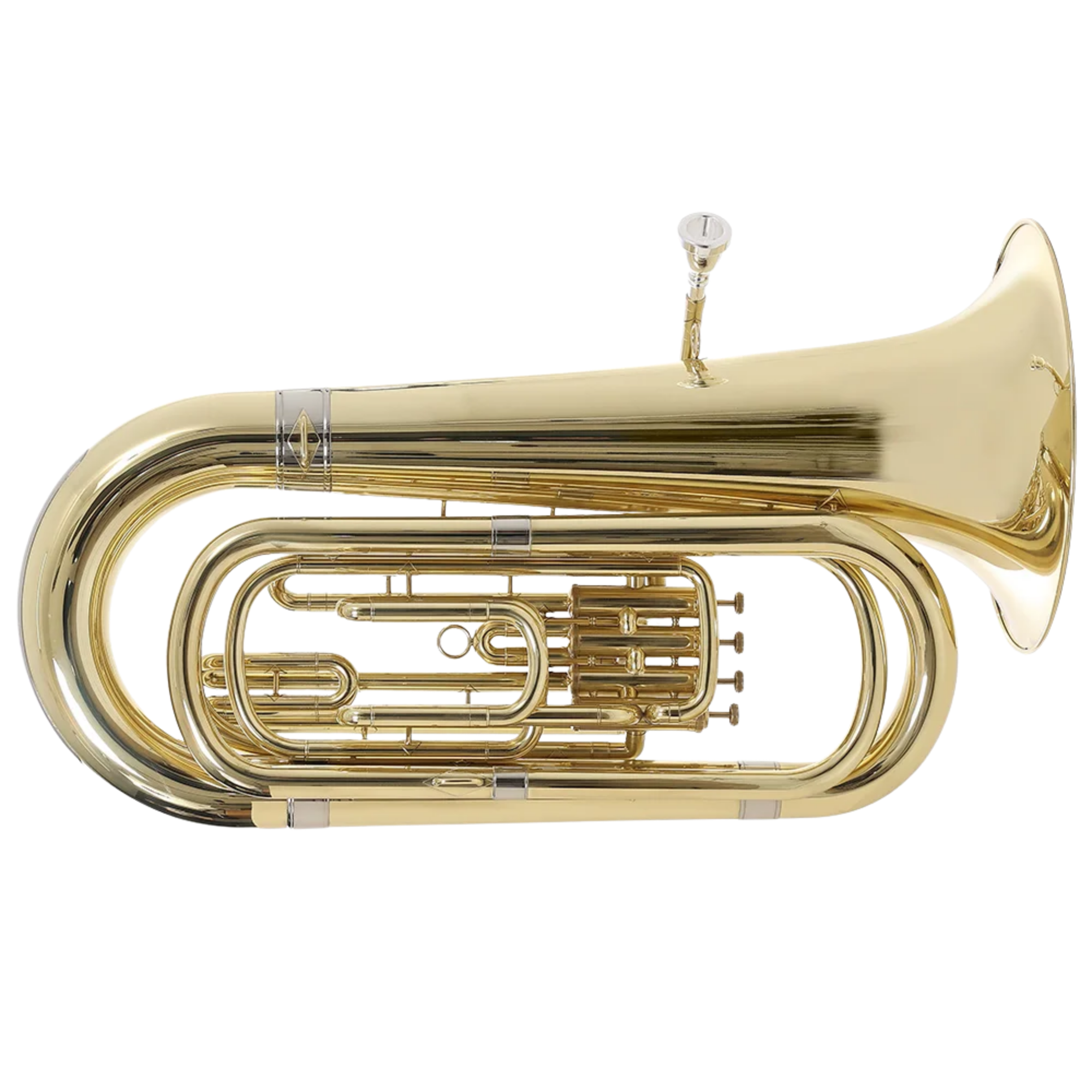 Tuba Zellmer ZBB300L 3/4 4 Pistos em Bb Sib Laqueada Profissional