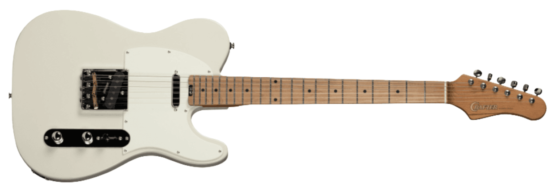 Guitarra Crafter Modern Seoul II 50 T Olympia White Corpo em Ash Braço Maple Escala Maple VVS 22 Trastes Ponte Vintage Telecaster