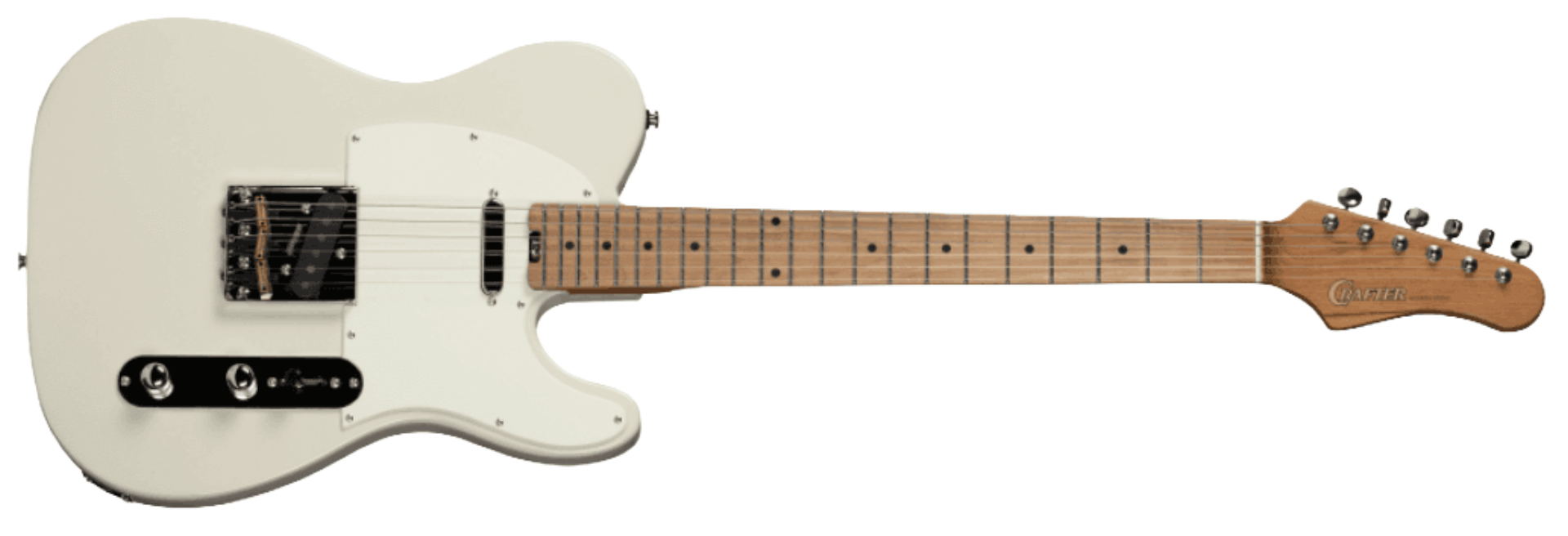 Guitarra Crafter Modern Seoul II 50 T Olympia White Corpo em Ash Braço Maple Escala Maple VVS 22 Trastes Telecaster