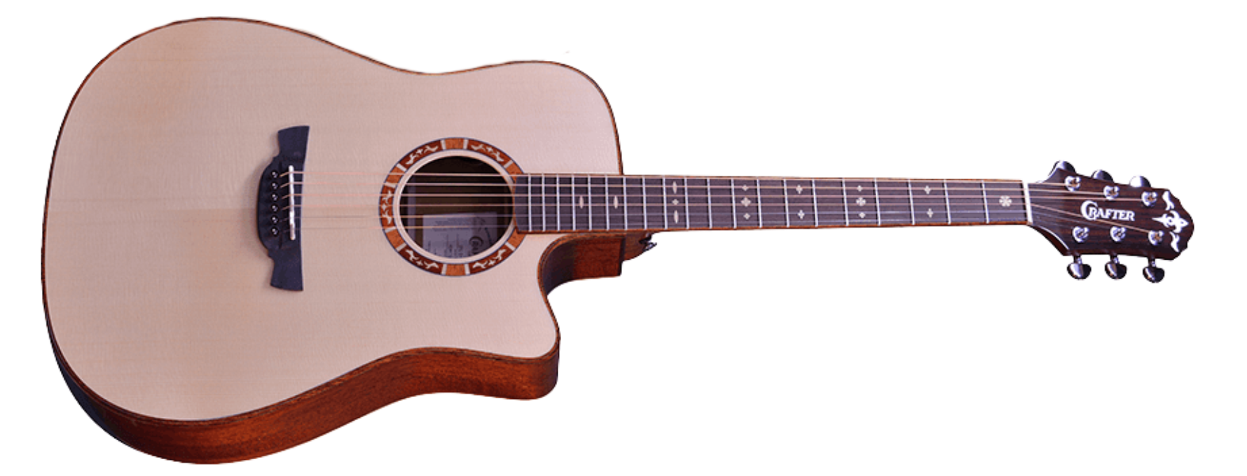 Violão Eletroacústico Aço Crafter STG D-16CE Pro Folk Cutaway com Equalizador DS-2 Pro e Bag
