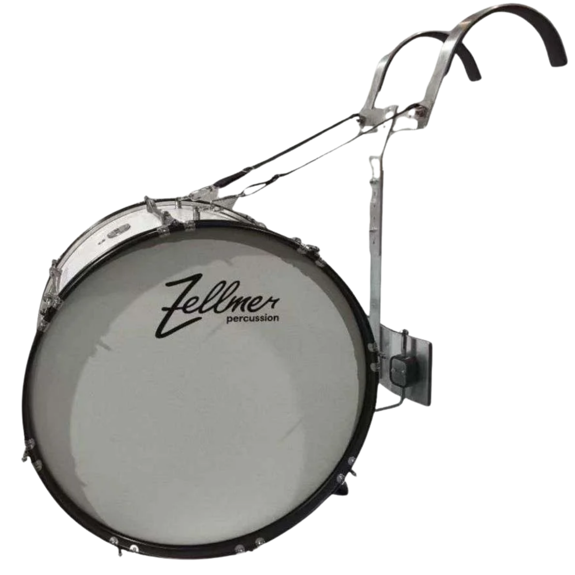 Bumbo Marcial Zellmer Combat 22x14 com Colete Carrier para Fanfarra e Marching Band