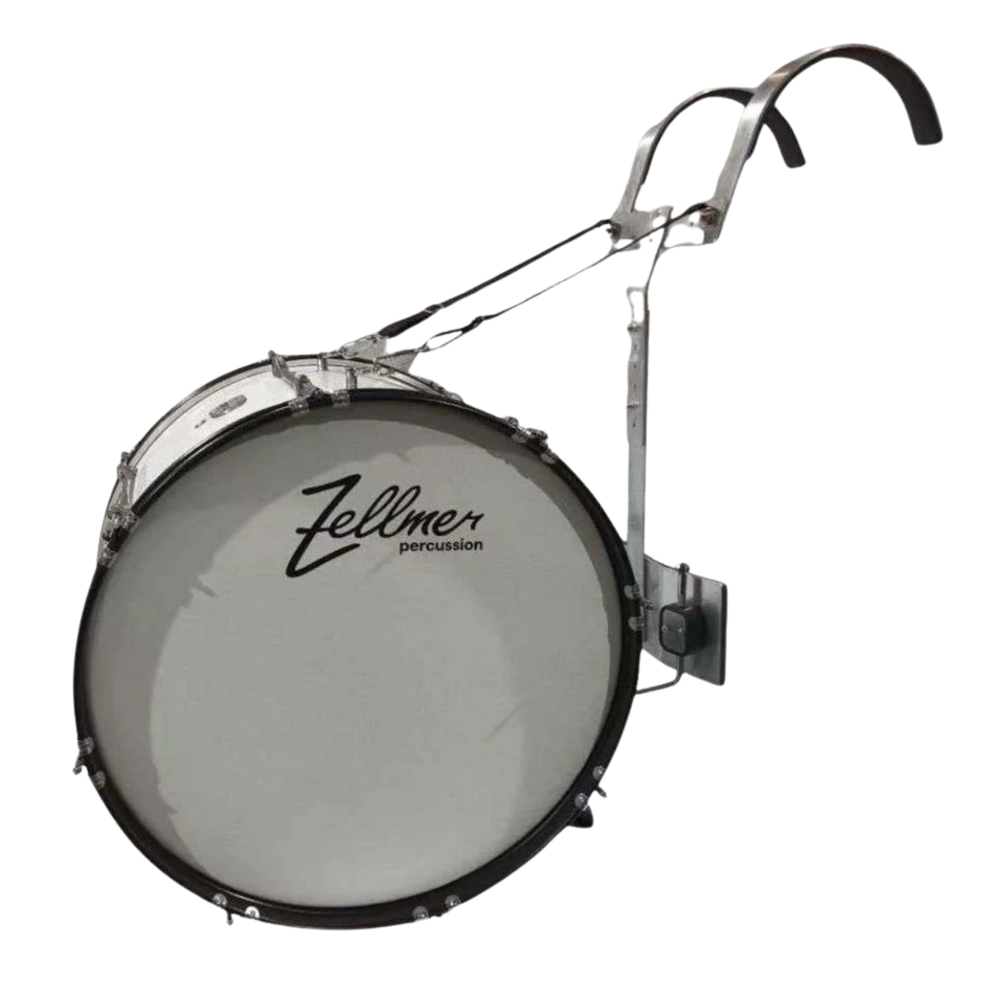 Bumbo Marcial Zellmer Combat 22x14 com Colete Carrier para Fanfarra e Marching Band