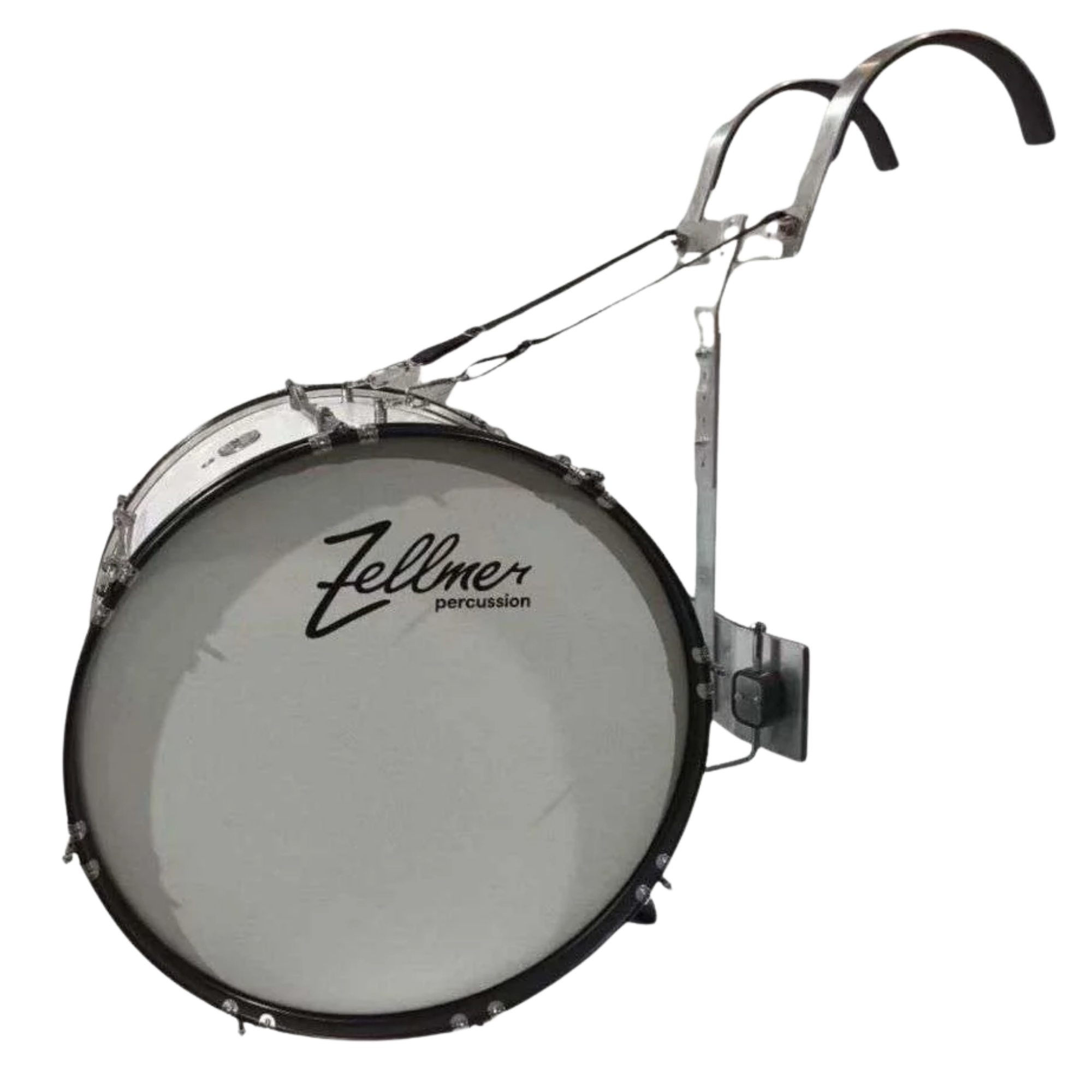 Bumbo Marcial Zellmer Combat 20x14 com Colete Carrier para Fanfarra e Marching Band