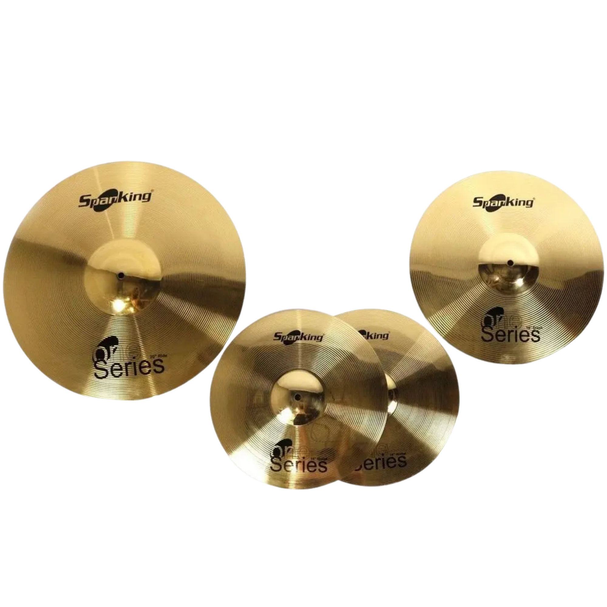 Kit de Pratos Spanking One Series Hi-Hat 14" Crash 16" Ride 20" para Bateria