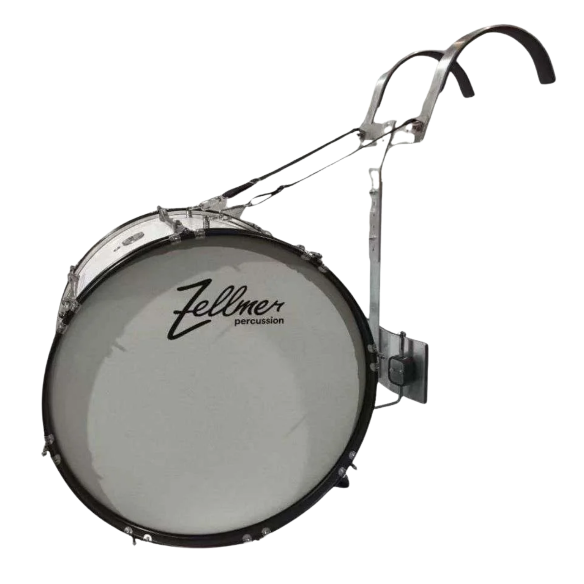 Bumbo Marcial Zellmer Combat 16x14 com Colete Carrier para Fanfarra e Marching Band