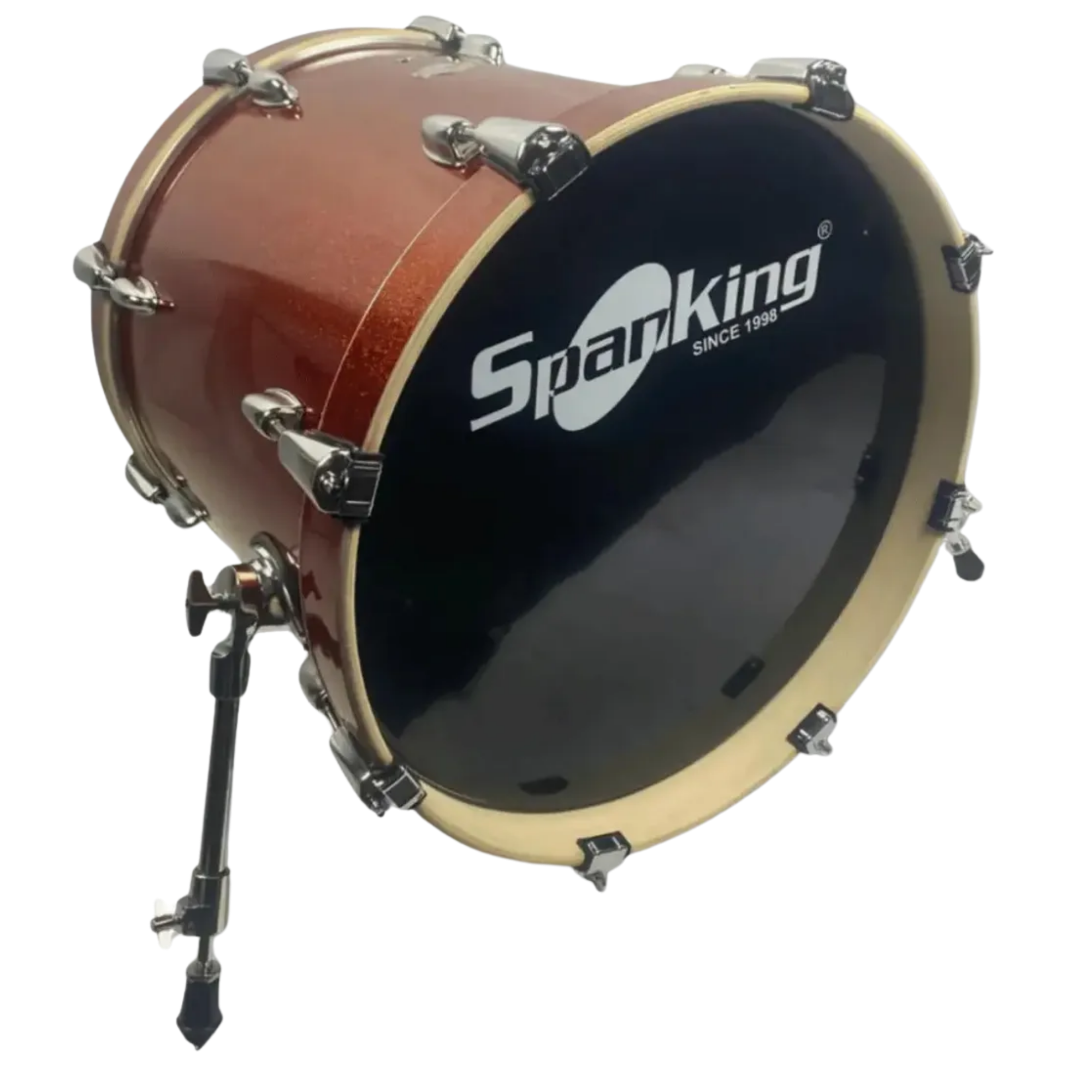 Bumbo para Bateria 18x16 Spanking LR Sparkle Aro de Madeira 08 Afinações
