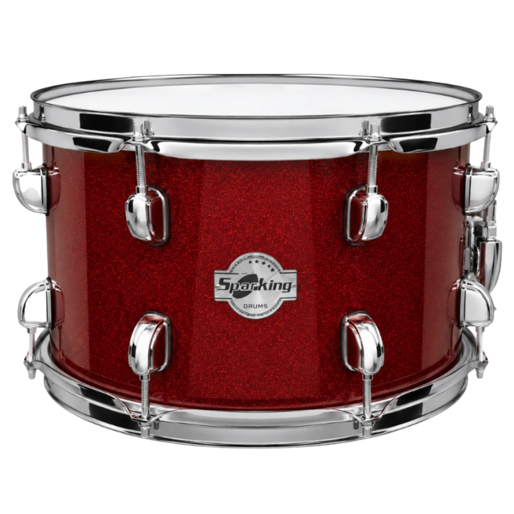 Caixa para Bateria Spanking 13x7 Red Sparkle 08 Afinações Aro 2,00mm