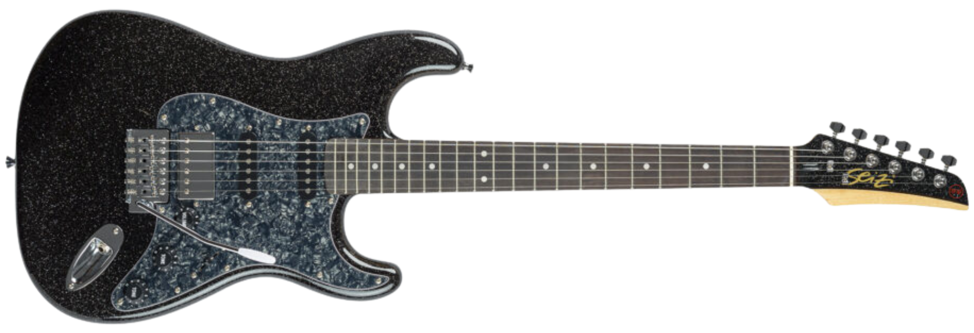 Guitarra Seizi Fun Katana Musashi HSS Midnight Black Sparkle e Bag 10360991
