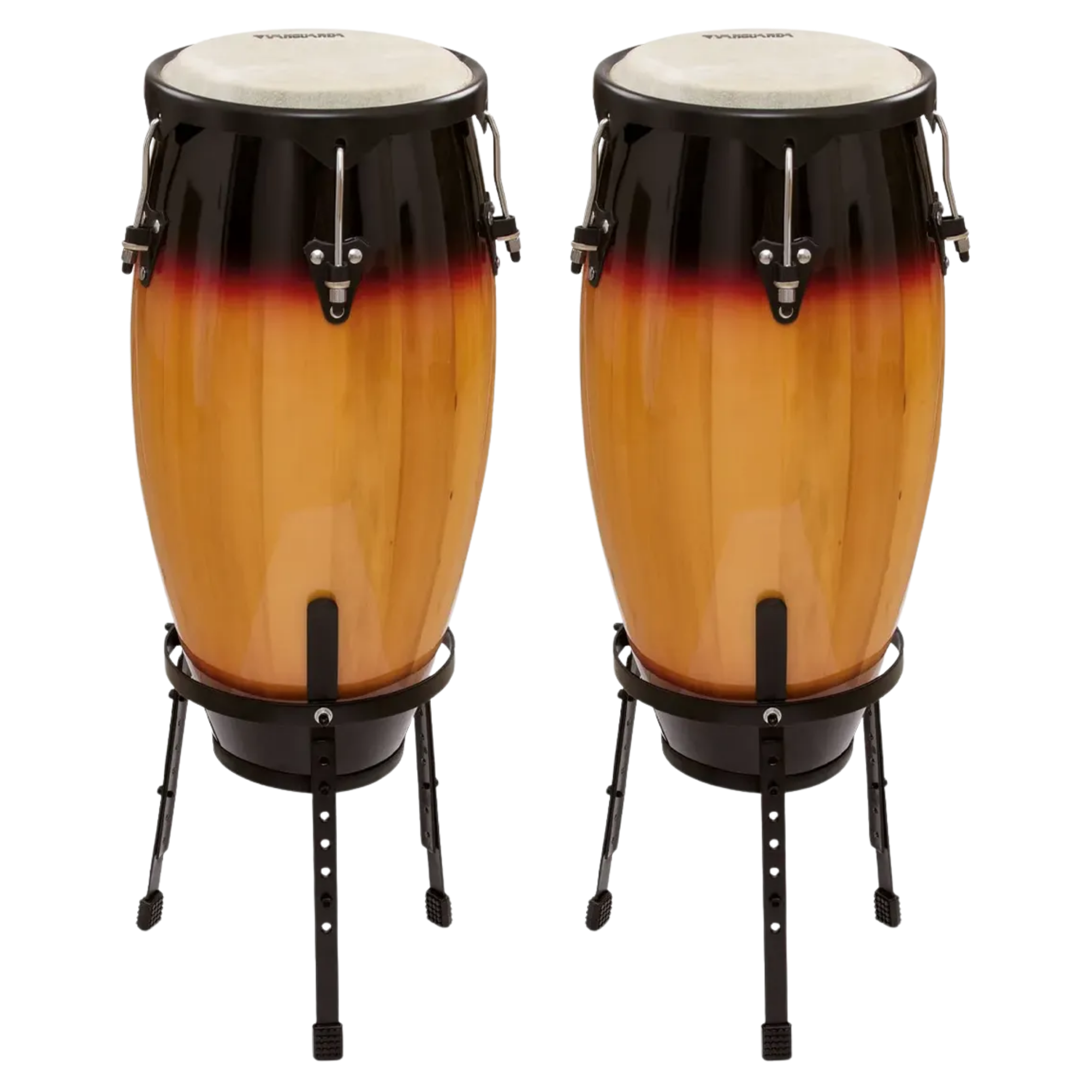Par de Congas Zellmer Vanguarda Supreme Sunburst 10” e 11” com Tripé