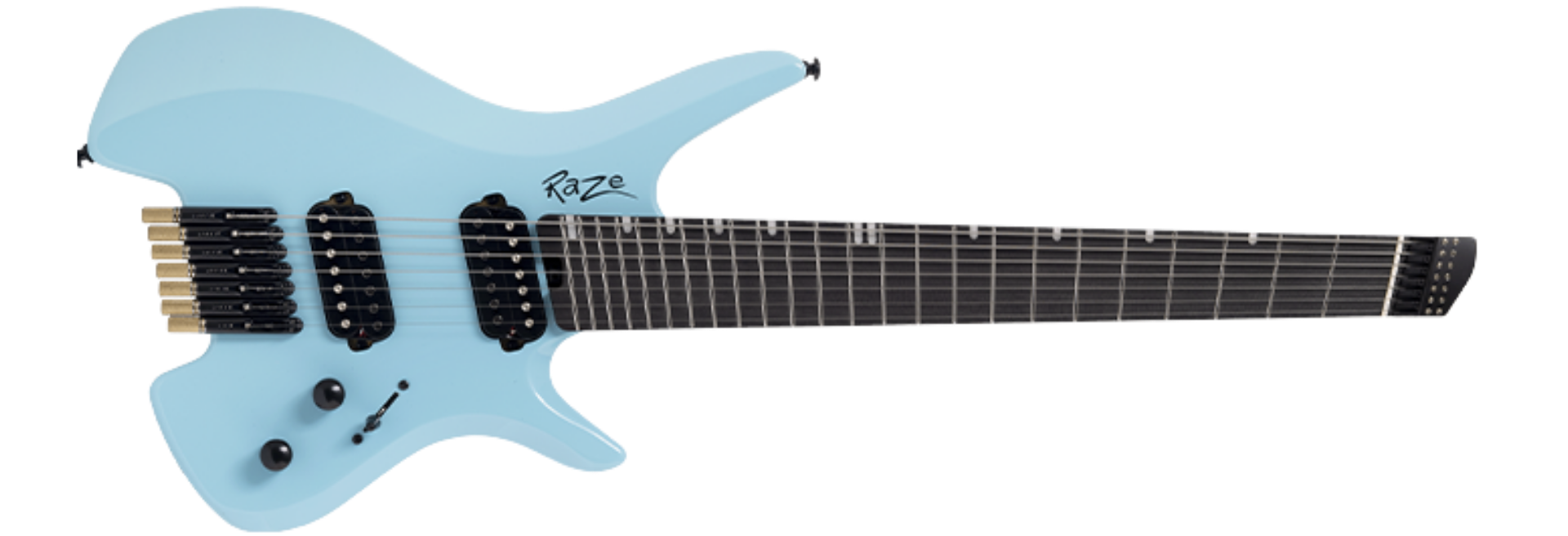 Guitarra Michael Raze GMR507F AG Aqua Blue com Ponte Fixa e Captadores Humbucker