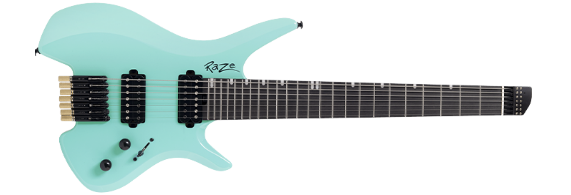 Guitarra Michael Raze GMR507 AG Aqua Green com Ponte Fixa e Captadores Humbucker