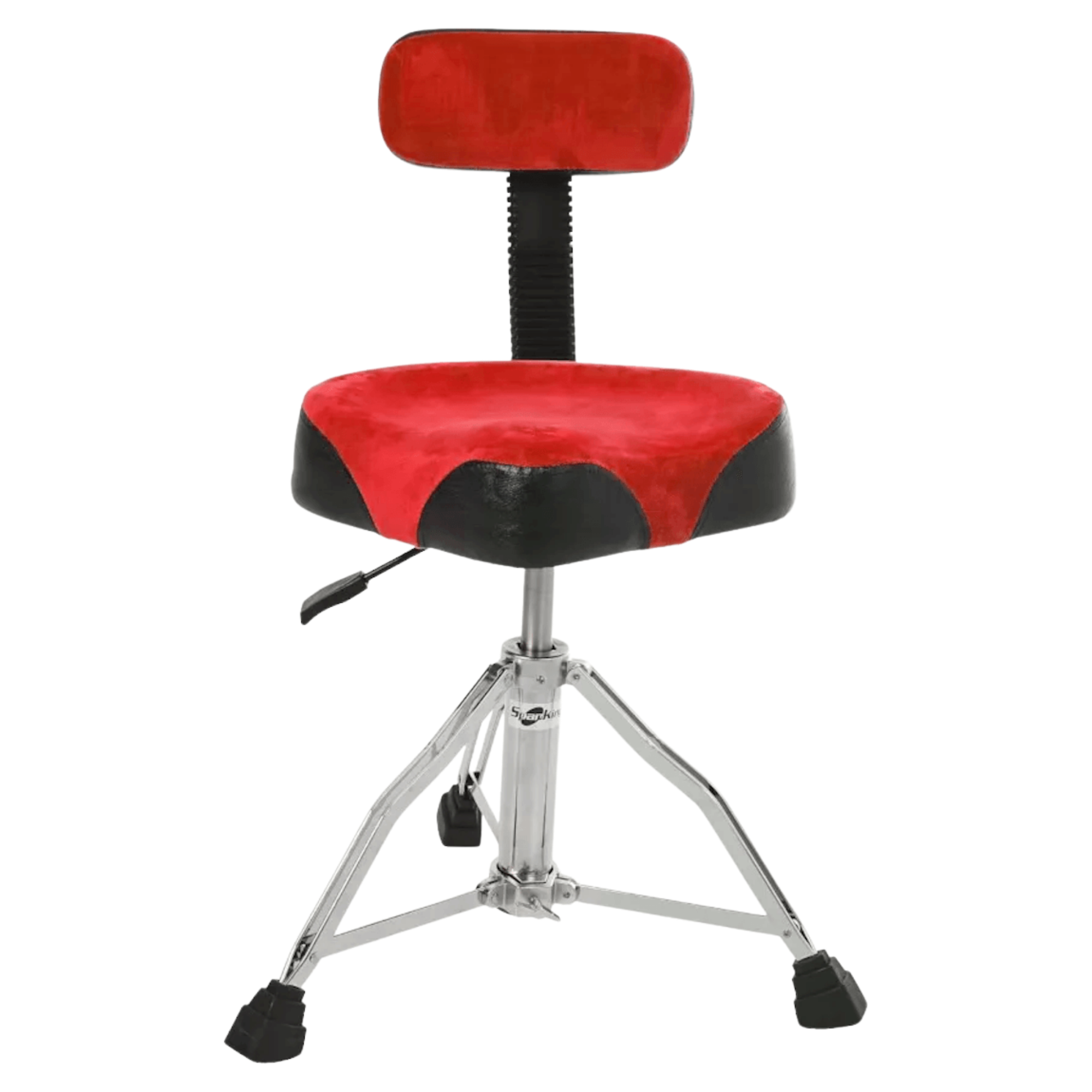 Banco para Bateria Spanking Selim com Encosto 23” x 4” Vermelho
