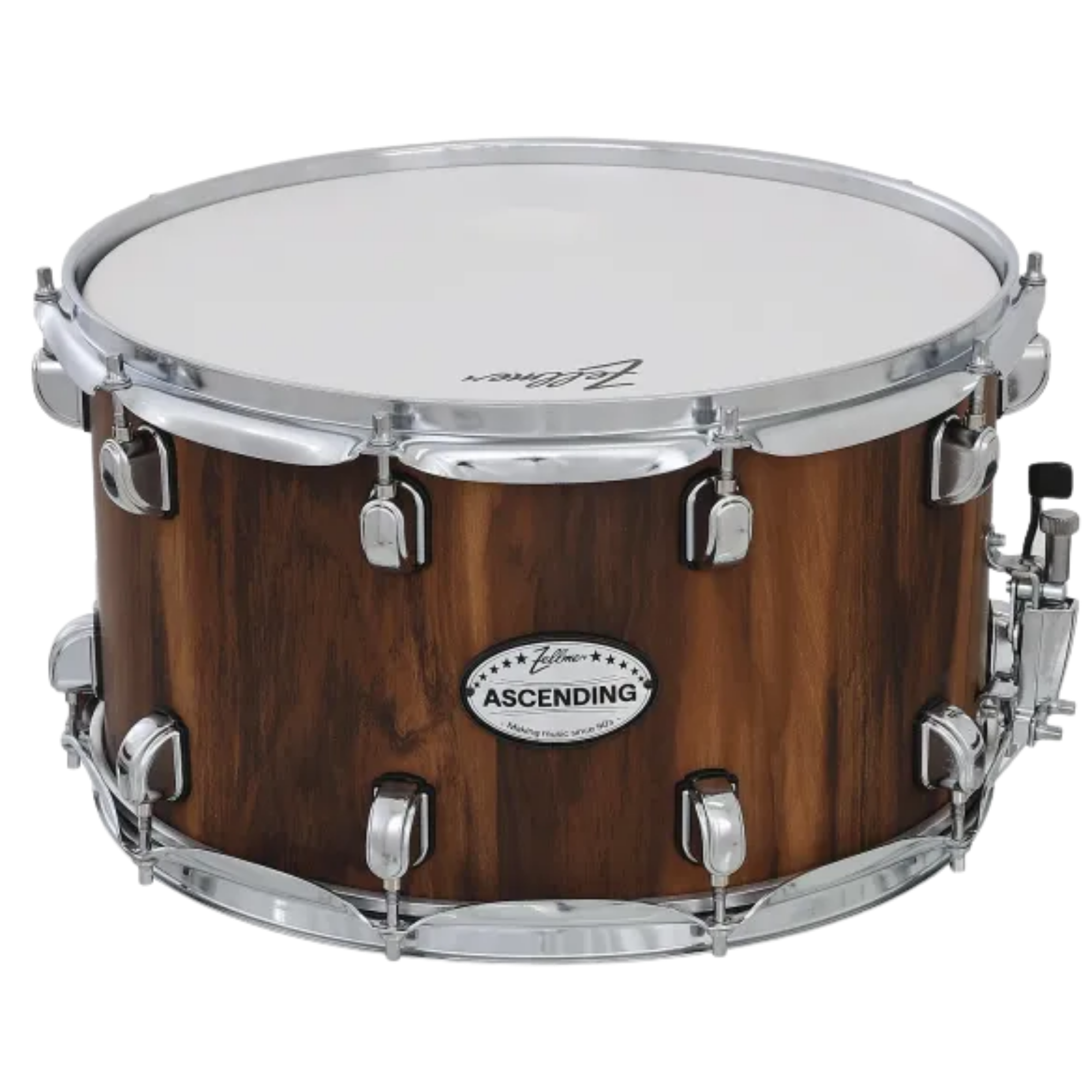 Caixa para Bateria Zellmer Ascending 14” x 6,5” Black Wood em Madeira com Aros Cromados