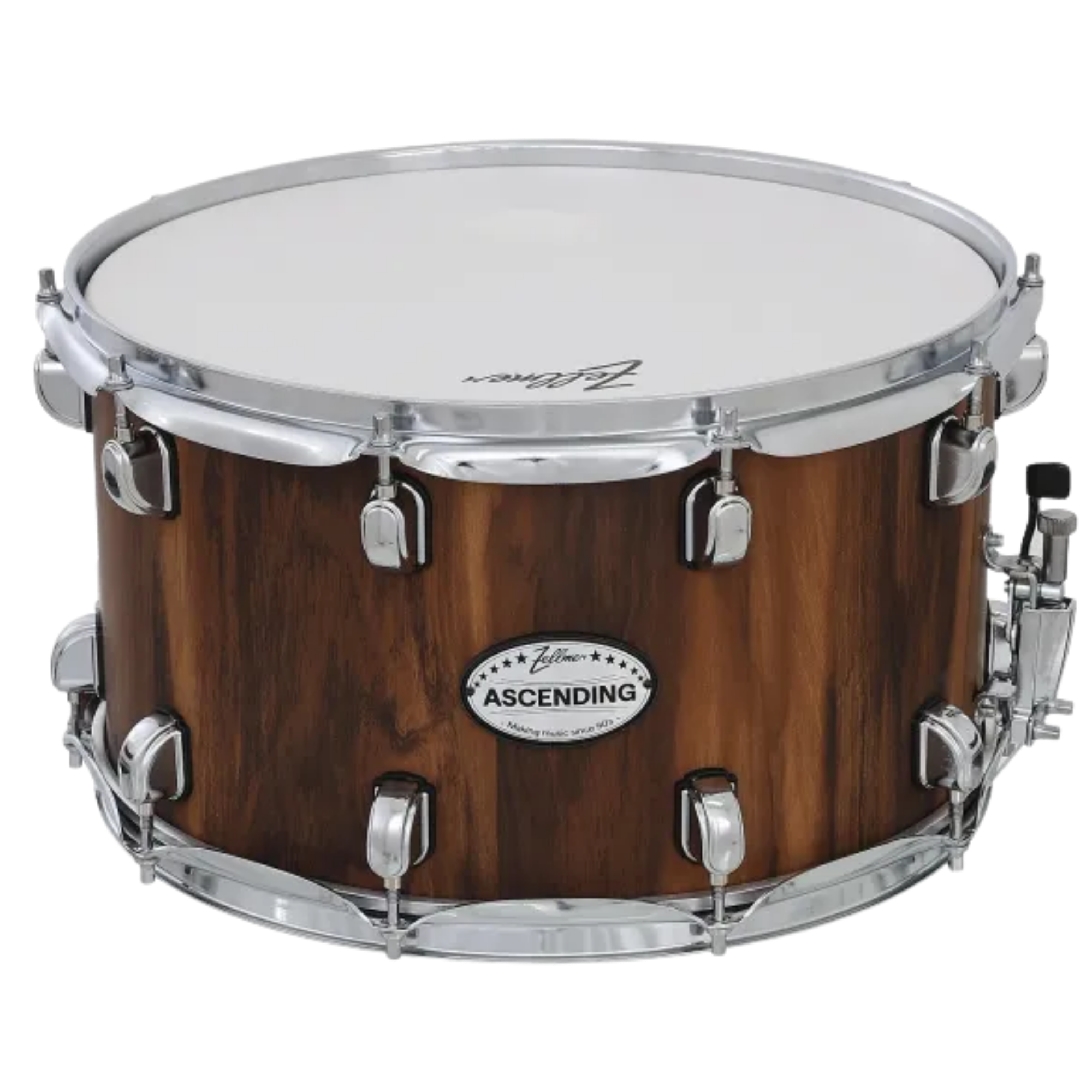 Caixa para Bateria Zellmer Ascending 14” x 6,5” Black Wood em Madeira com Aros Cromados