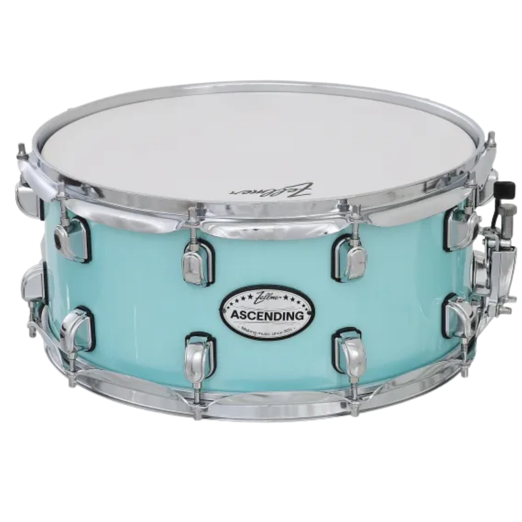 Caixa para Bateria Zellmer Ascending 14” x 6,5” Caribbean Blue com Aros Cromados