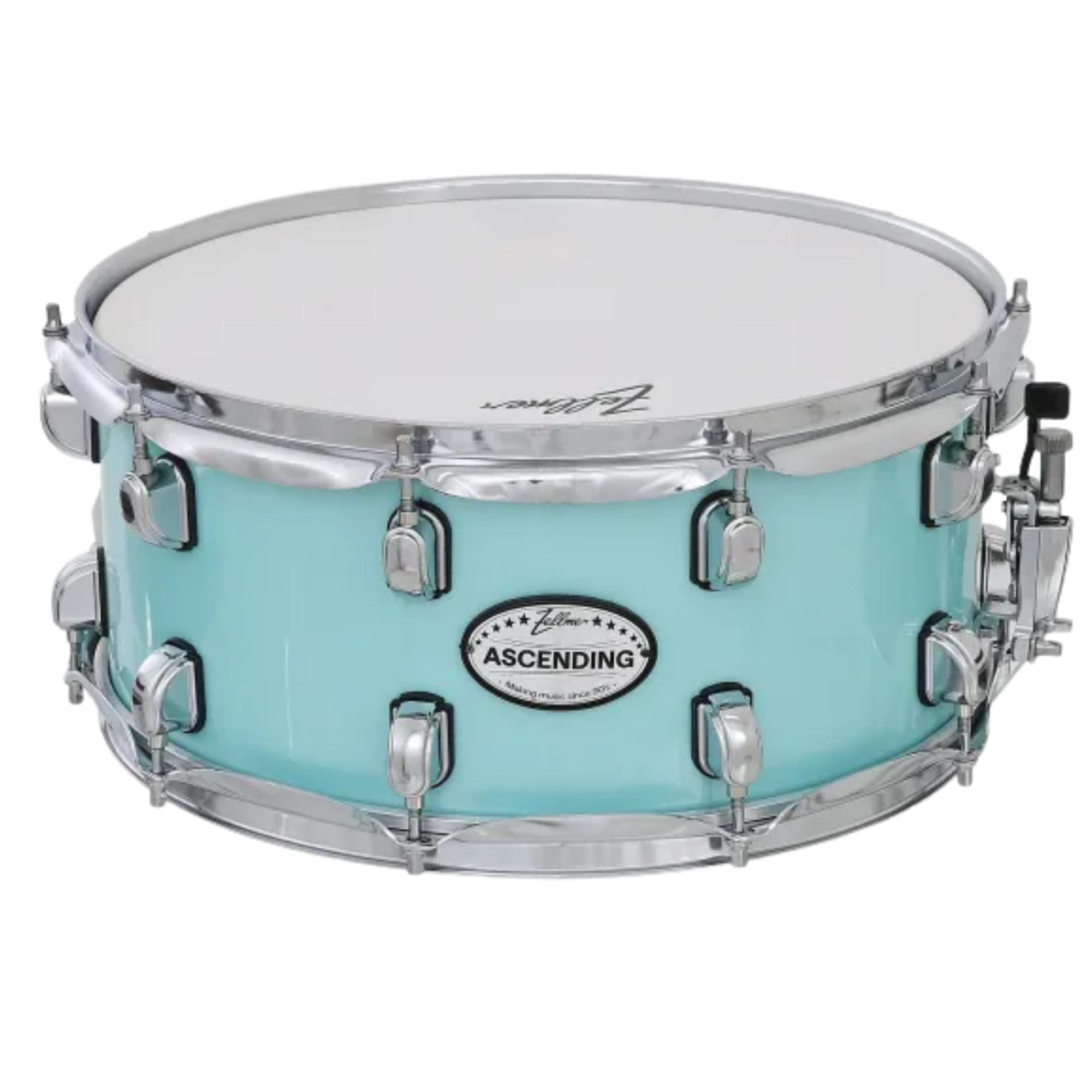 Caixa para Bateria Zellmer Ascending 14” x 6,5” Caribbean Blue com Aros Cromados