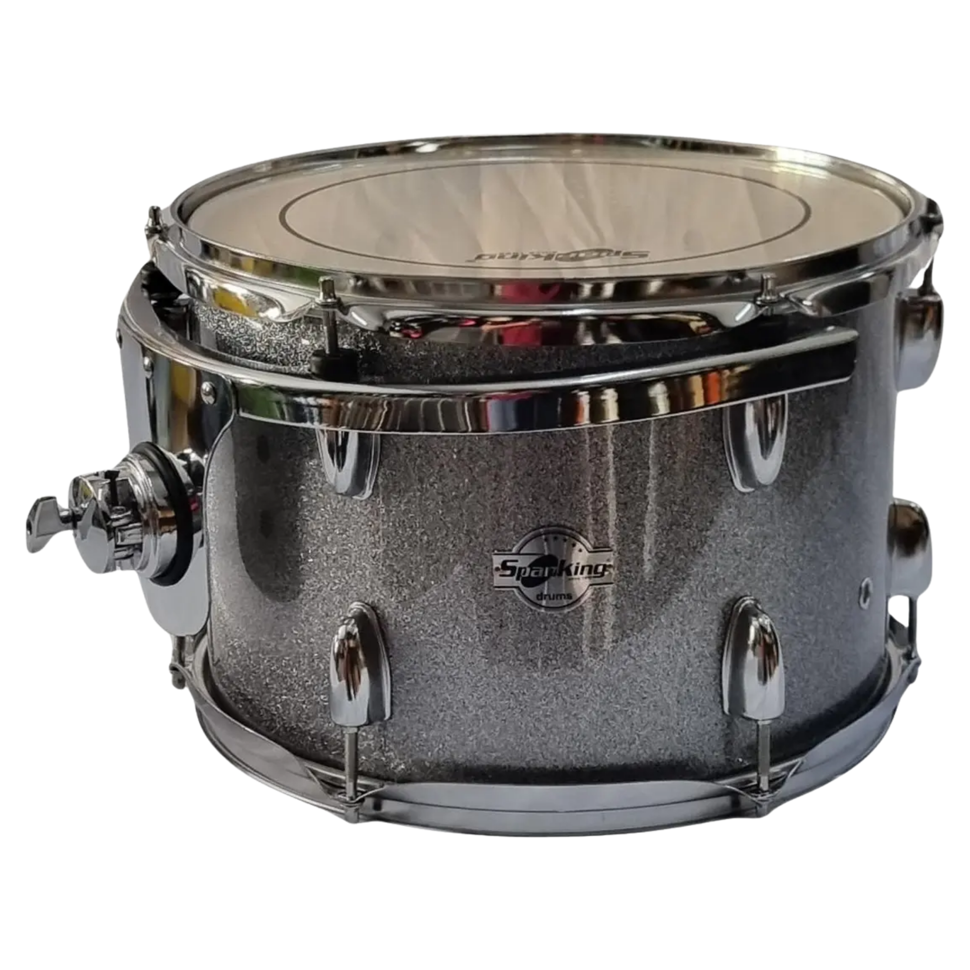 Tom para Bateria Spanking 13” x 9” Silver Sparkle com Suspensão e 6 Afinações