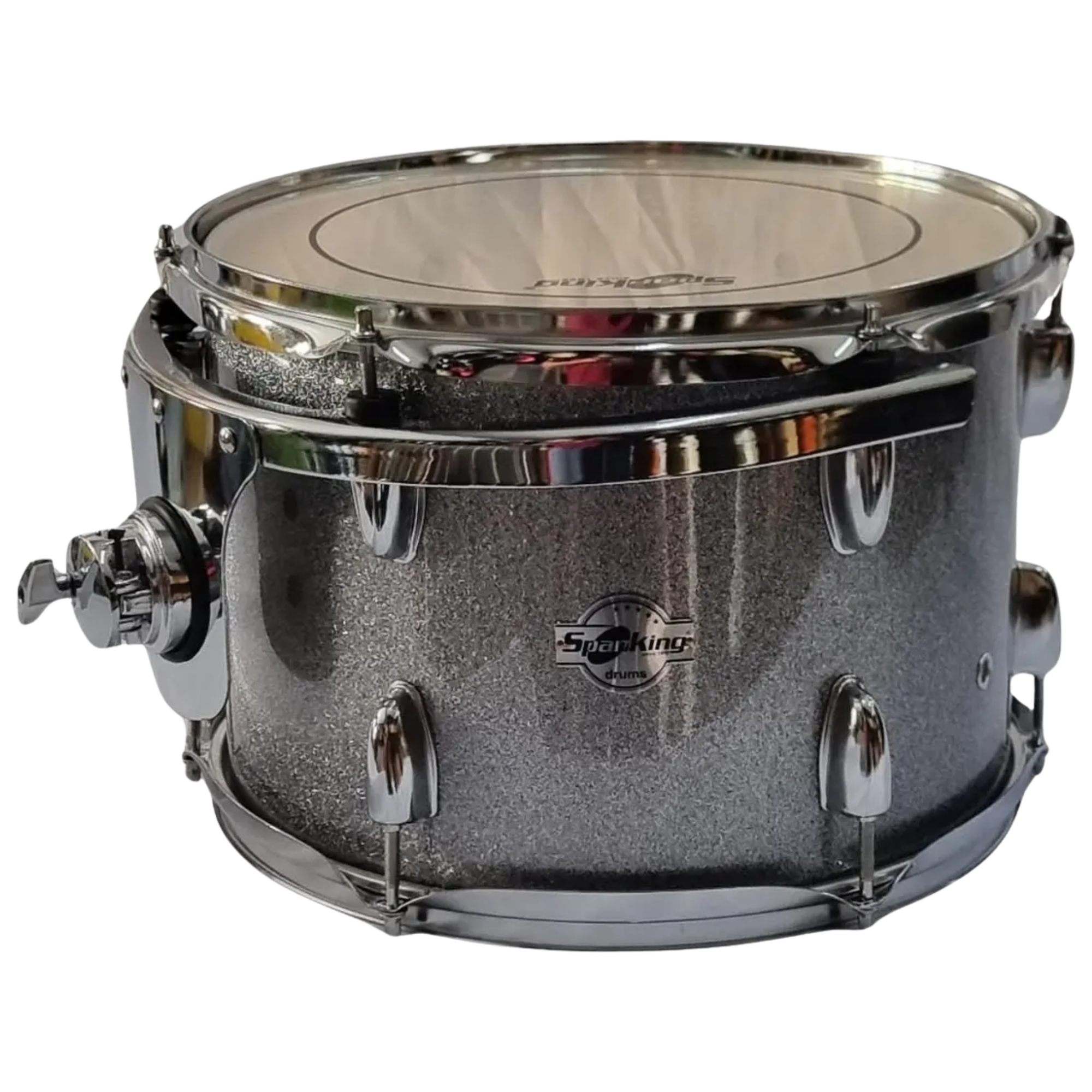 Tom para Bateria Spanking 13” x 9” Silver Sparkle com Suspensão e 6 Afinações