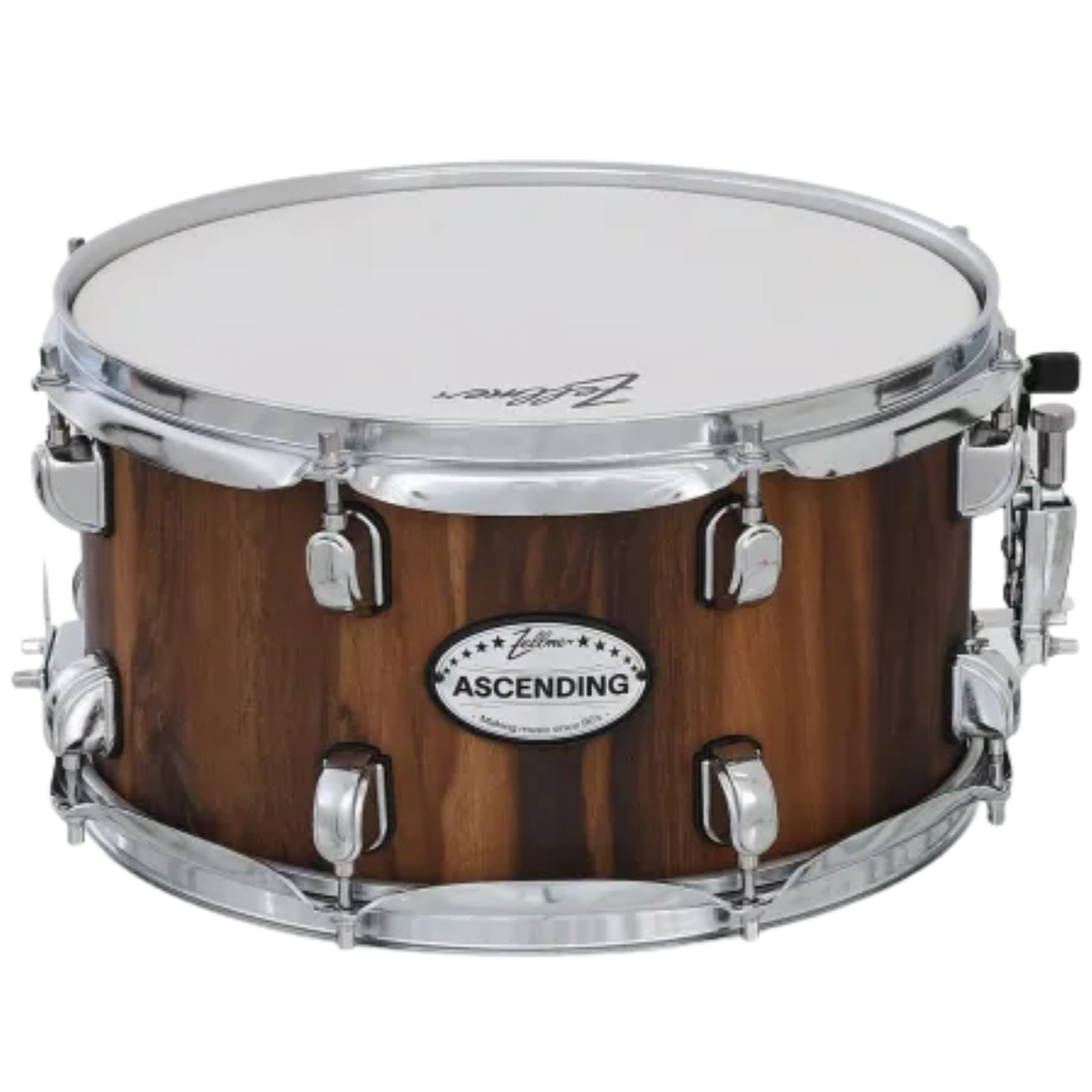 Caixa para Bateria Zellmer Ascending 12” x 6,5” Black Wood com Aros Cromados