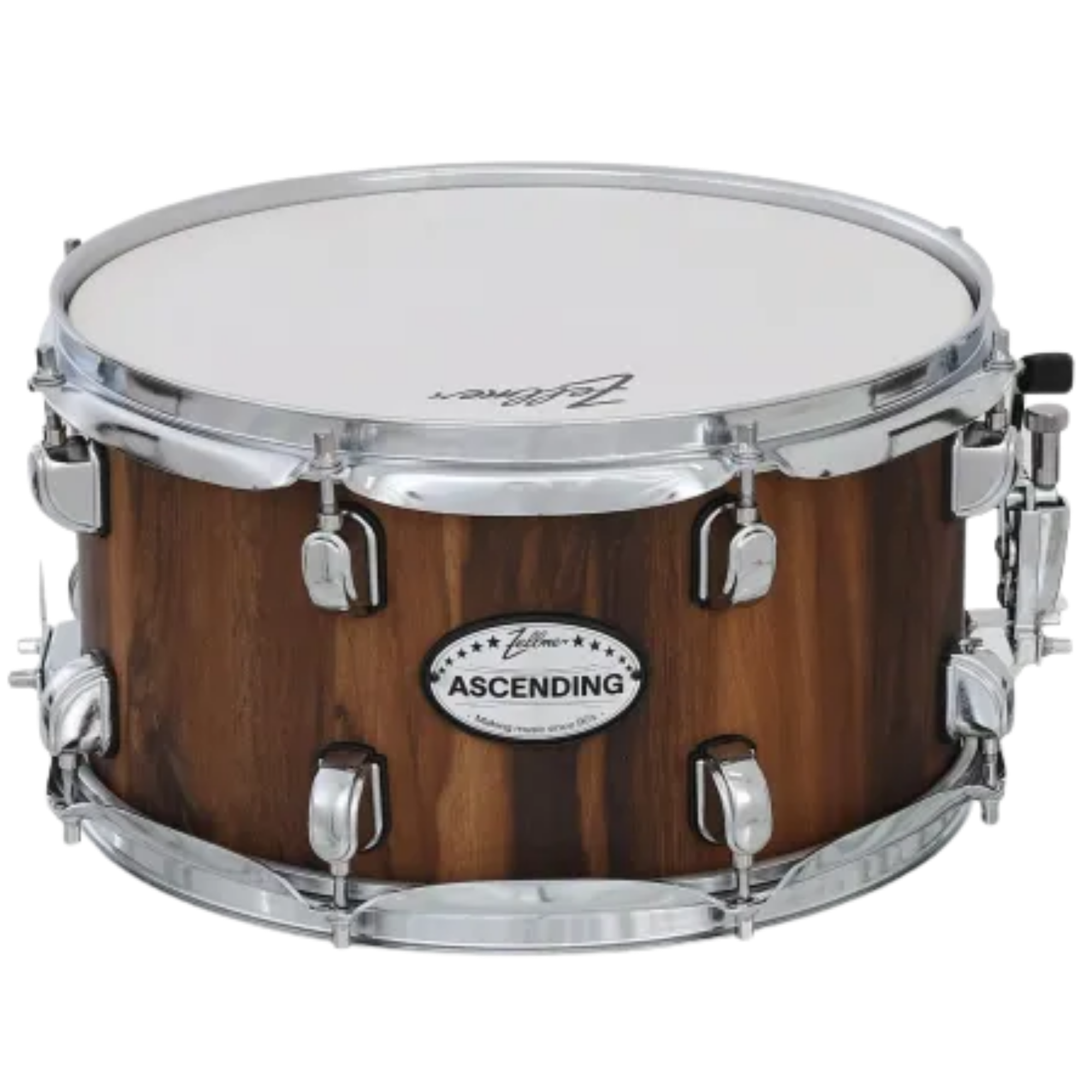 Caixa para Bateria Zellmer Ascending 12” x 6,5” Black Wood com Aros Cromados