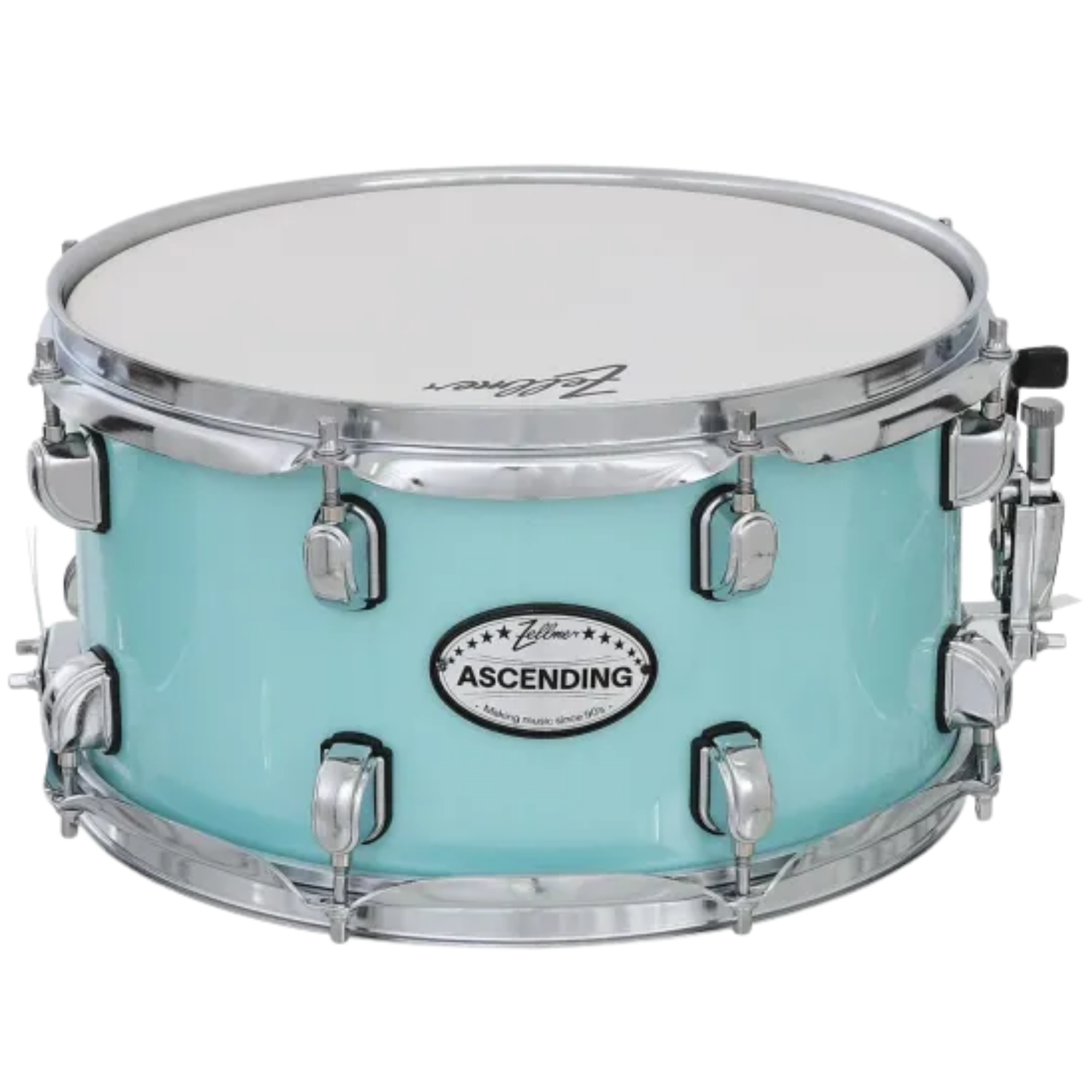 Caixa para Bateria Zellmer Ascending 12” x 6,5” Caribbean Blue com Aros Cromados