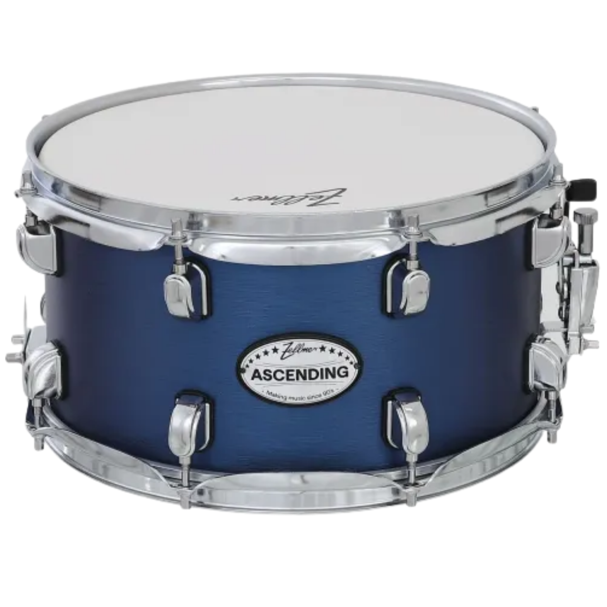 Caixa para Bateria Zellmer Ascending 12” x 6,5” Matte Blue com Aros Cromados