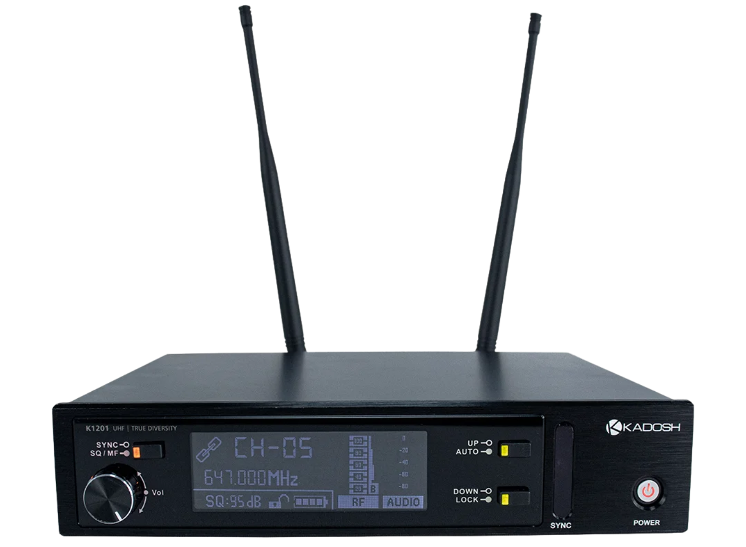 Sistema de Microfone Sem Fio Duplo Kadosh K1201H UHF com 2 Microfones de Mão True Diversity