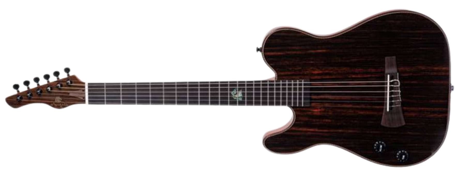 Violão Eletroacústico Nylon Marquês VN-32EBEQ LH Canhoto Ébano Brilho Super Flat Cutaway Anatômico