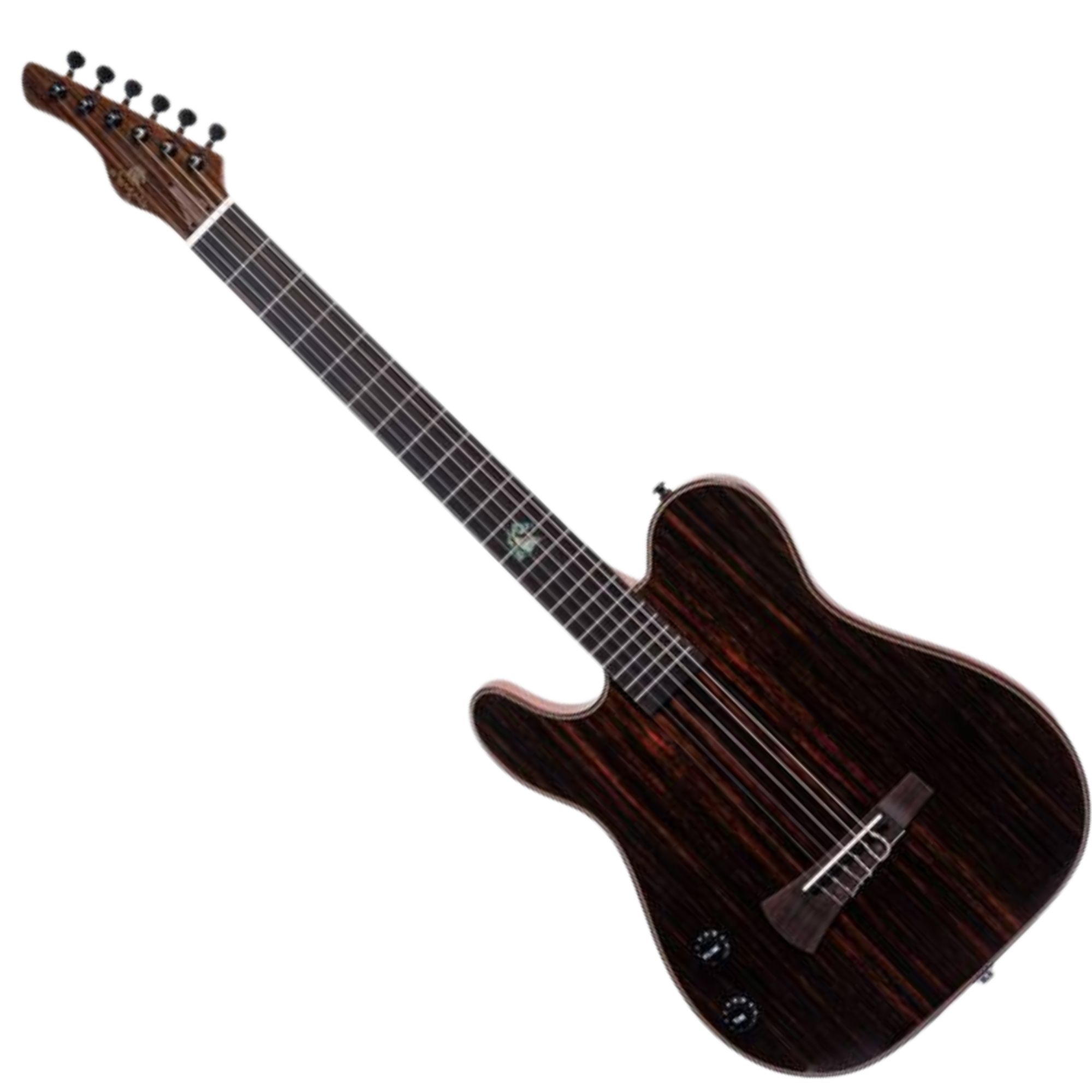 Violão Eletroacústico Nylon Marquês VN-32EBEQ LH Canhoto Ébano Brilho Super Flat Cutaway Anatômico
