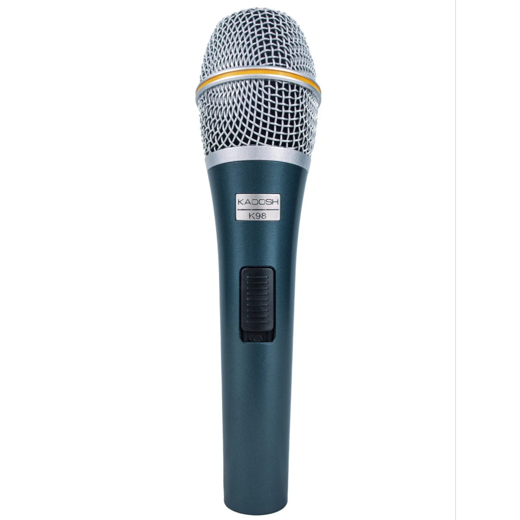 Microfone Dinâmico Cardioide Kadosh K98 com Chave On/Off Corpo em Metal e Resposta de 50Hz a 15kHz