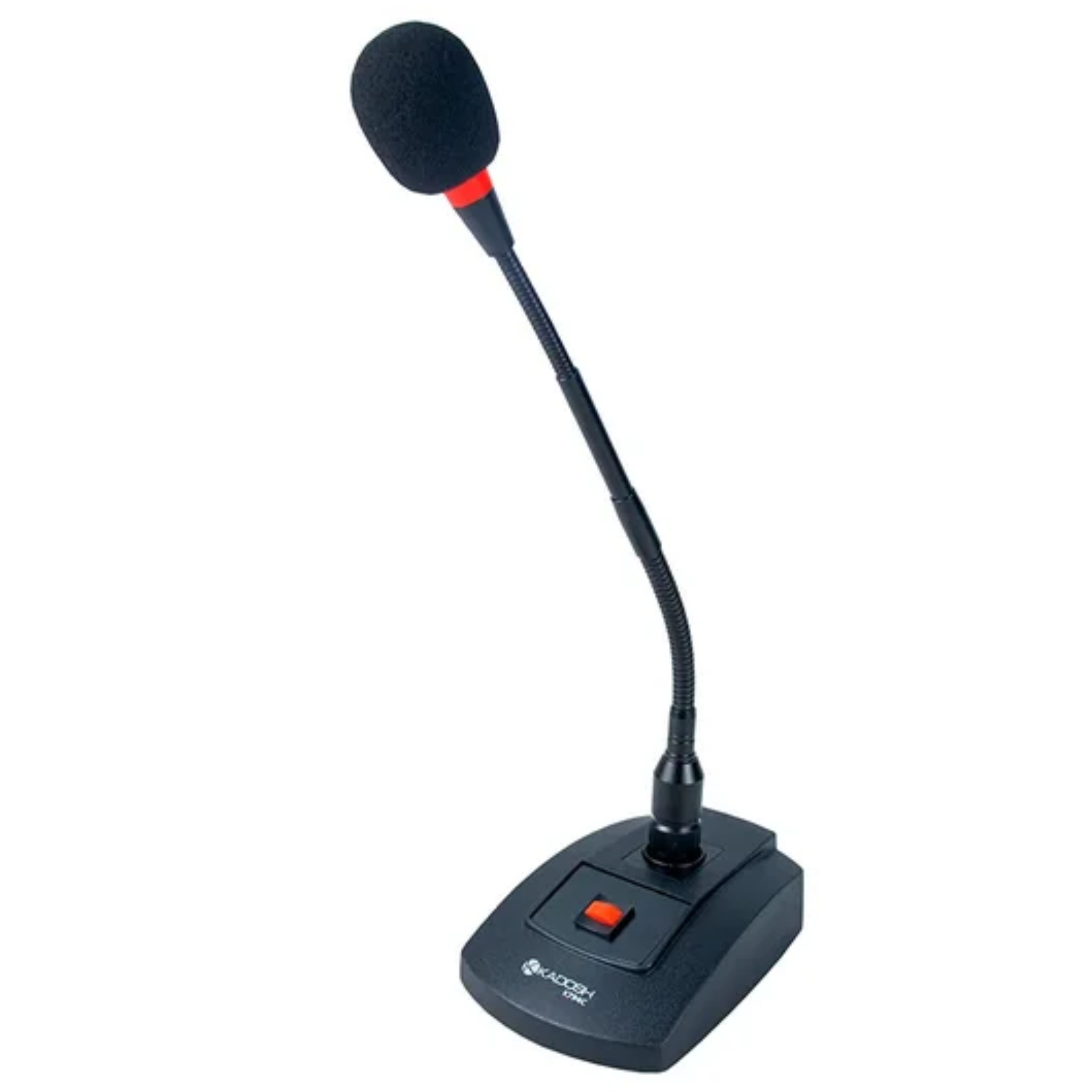Microfone Gooseneck Kadosh KG-760CB Condensador Cardioide com Haste Metálica de 60 cm Base com Botão On/Off LED Indicador e Phantom Power