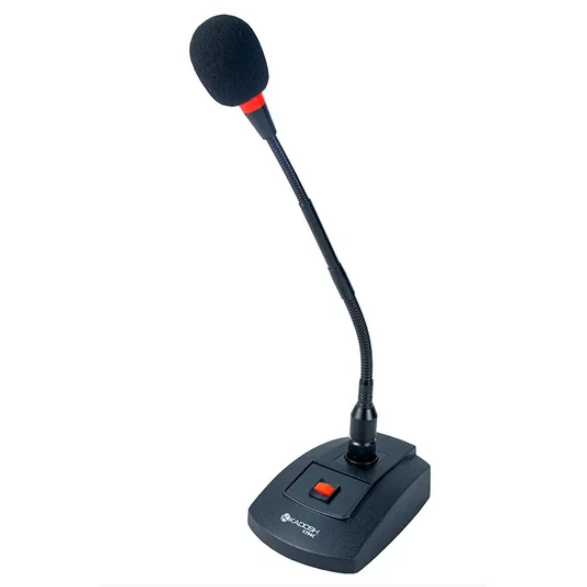 Microfone Gooseneck Kadosh KG-760CB Condensador Cardioide com Haste Metálica de 60 cm Base com Botão On/Off LED Indicador e Phantom Power