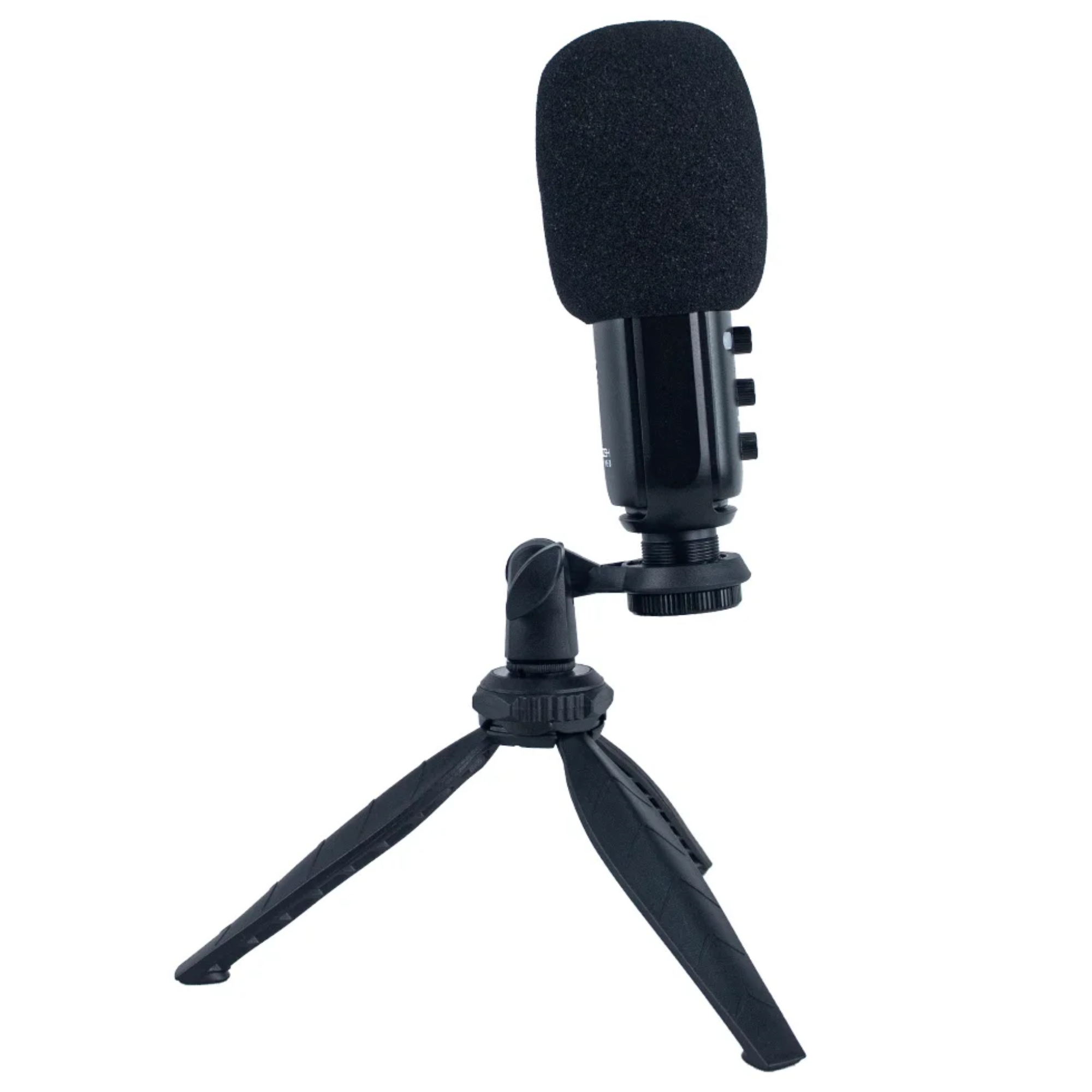 Microfone Condensador USB Kadosh KME-3 Cardioide para Podcast e Estúdio com Saída para Fone P2 e Controles Integrados