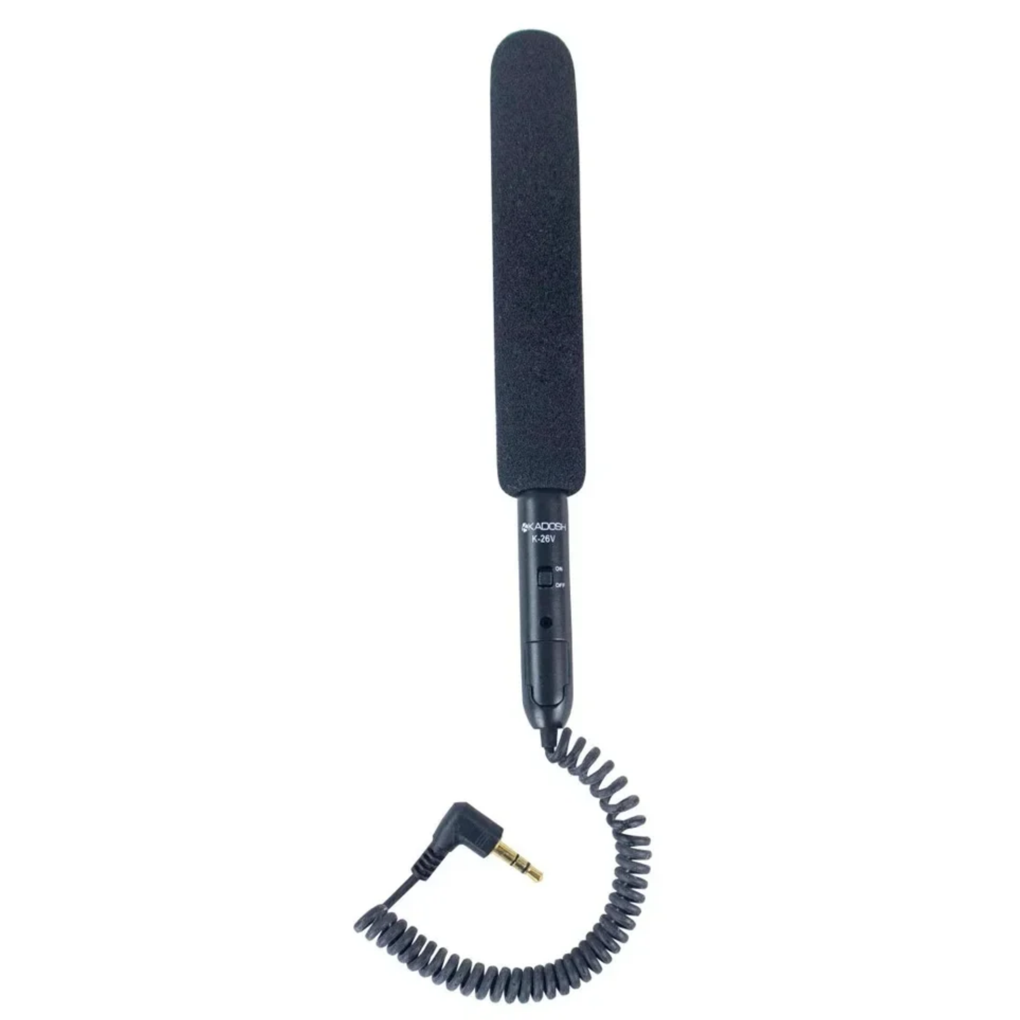 Microfone Shotgun Kadosh KSC-16 Supercardioide para Câmeras DSLR e Mirrorless com Saída P2 3,5 mm, Controle de Ganho e Bateria CR2