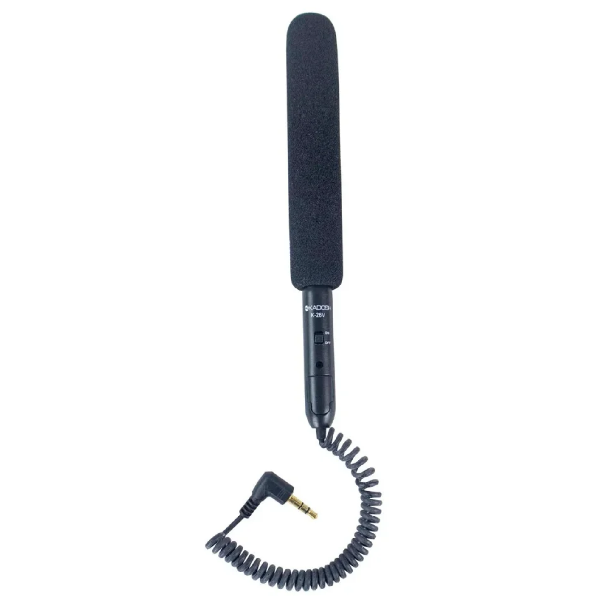 Microfone Shotgun Kadosh KSC-16 Supercardioide para Câmeras DSLR e Mirrorless com Saída P2 3,5 mm, Controle de Ganho e Bateria CR2