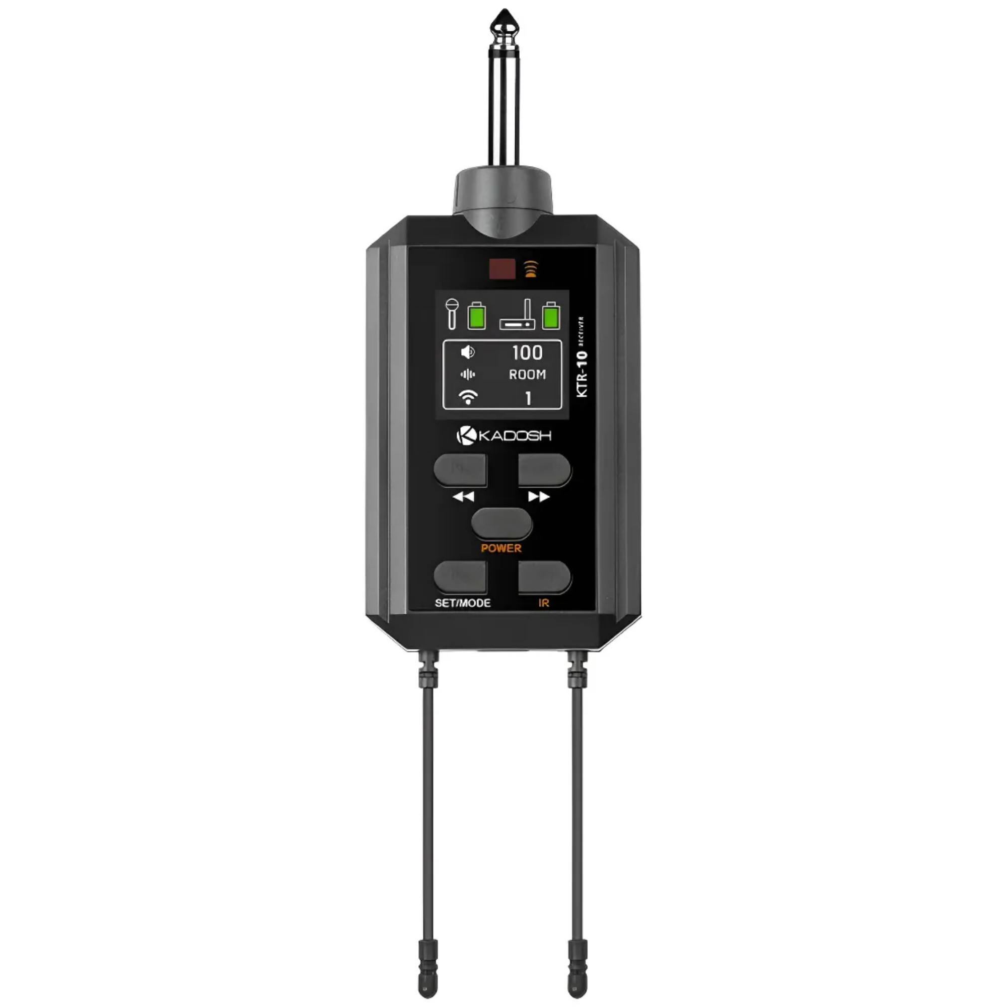 Transmissor e Receptor Sem Fio para Instrumentos Kadosh KTR10 B5 UHF 560-590MHz com 100 Canais e Alcance de 50m