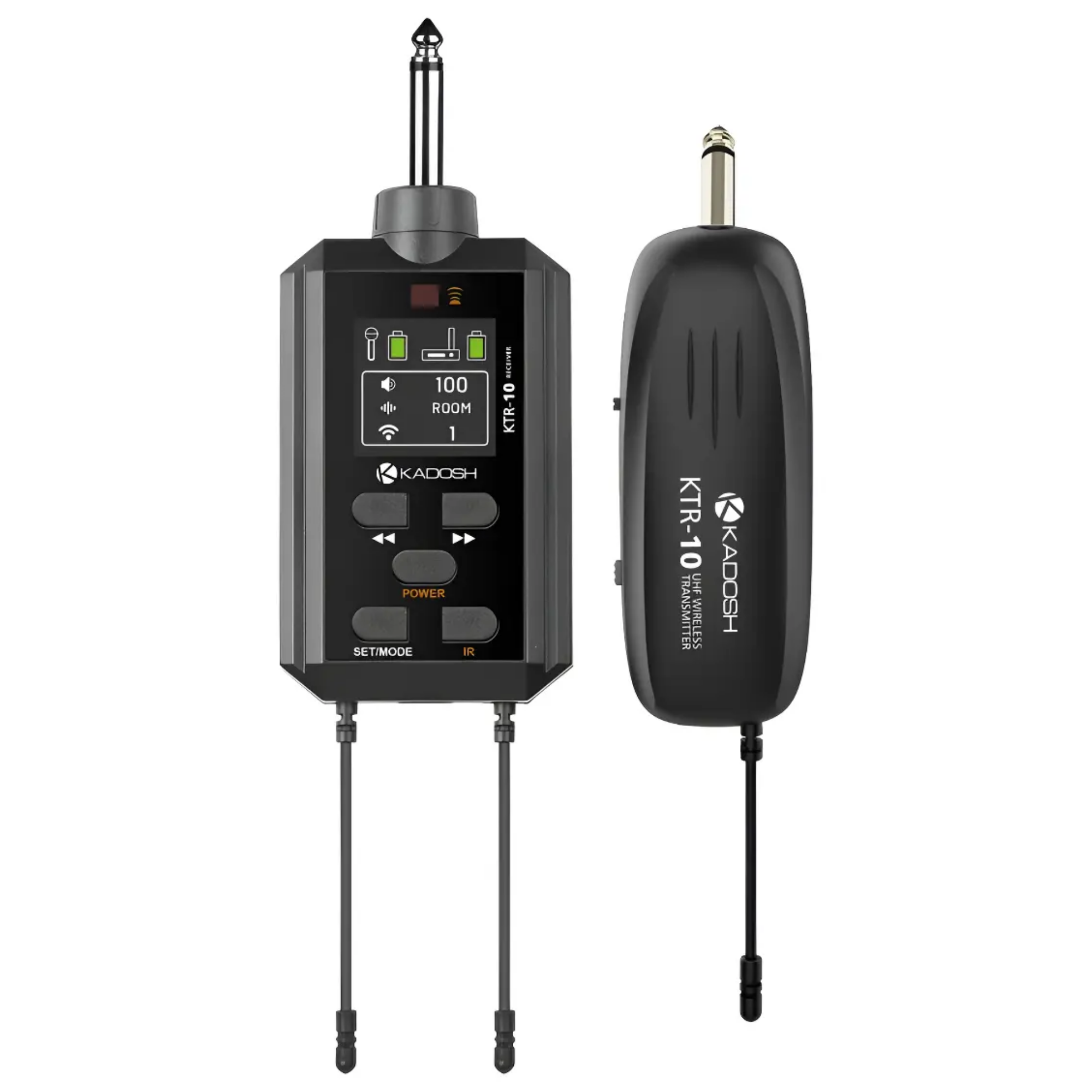 Transmissor e Receptor Sem Fio para Instrumentos Kadosh KTR10 B6 UHF com Bateria Recarregável USB-C Efeitos e Alcance de 50m