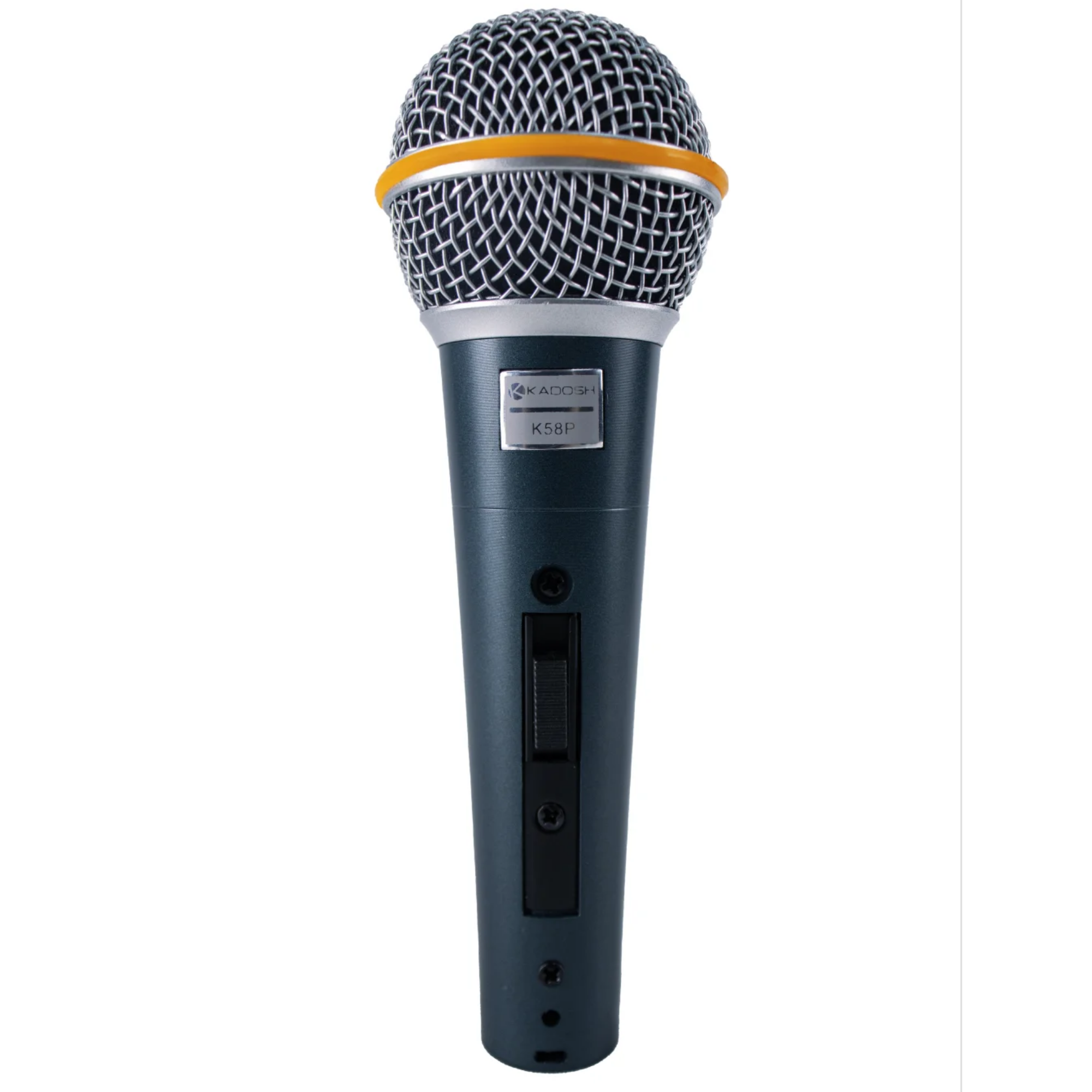 Microfone Dinâmico Kadosh K58P Cardioide com Chave On/Off Corpo de Metal e Resposta de Frequência de 70Hz a 16kHz