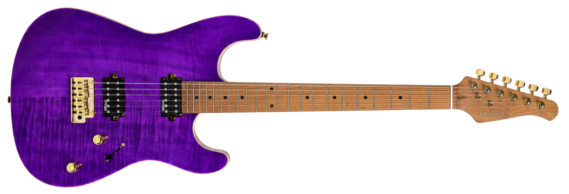 Guitarra Benson Hardy HD-M3 PPB Purple Burst Modern HH com Ponte Tremolo Escala Rosewood e Bag