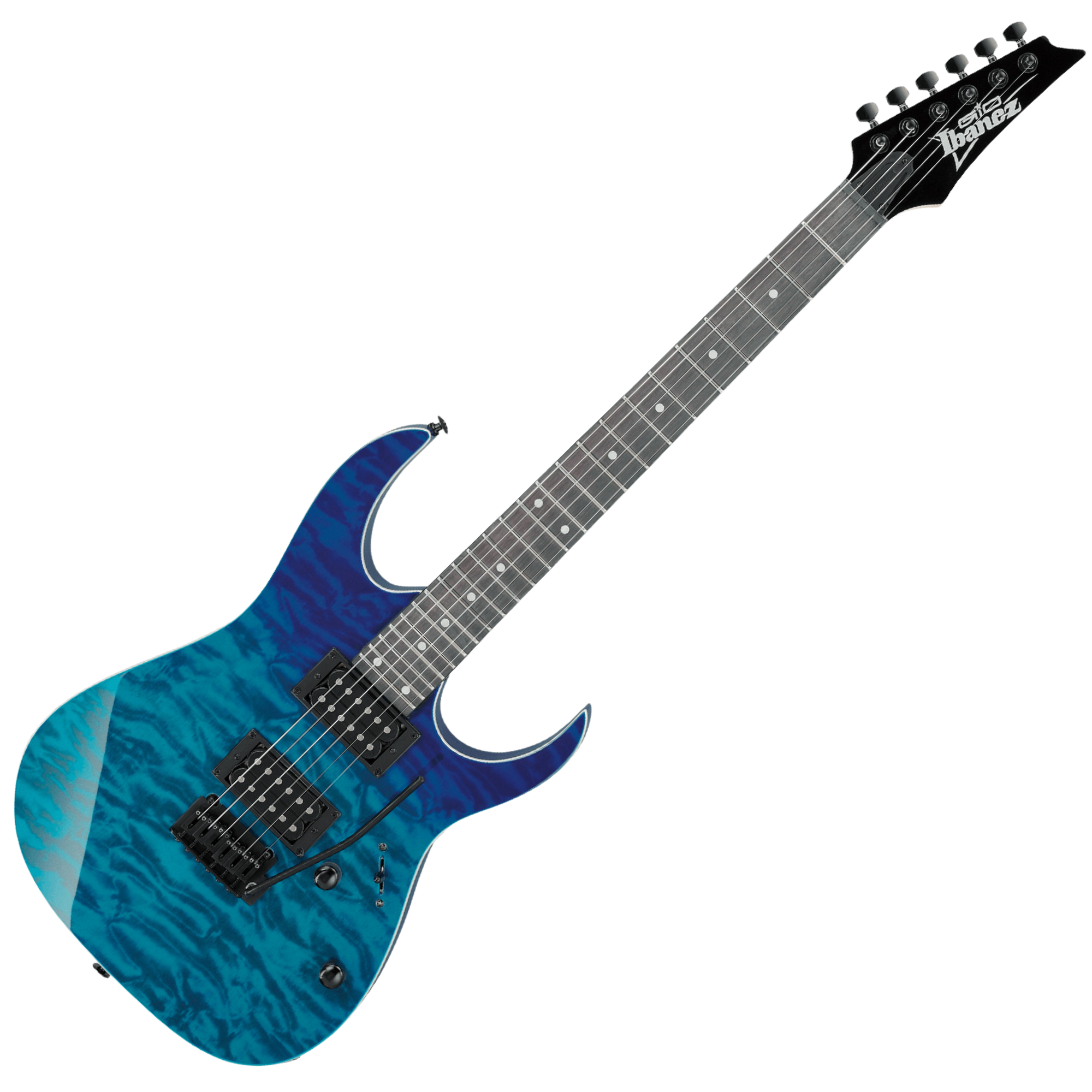 Guitarra Ibanez GRG120QASP-BGD 6 Cordas com Tampo Quilted Maple Azul Gradation