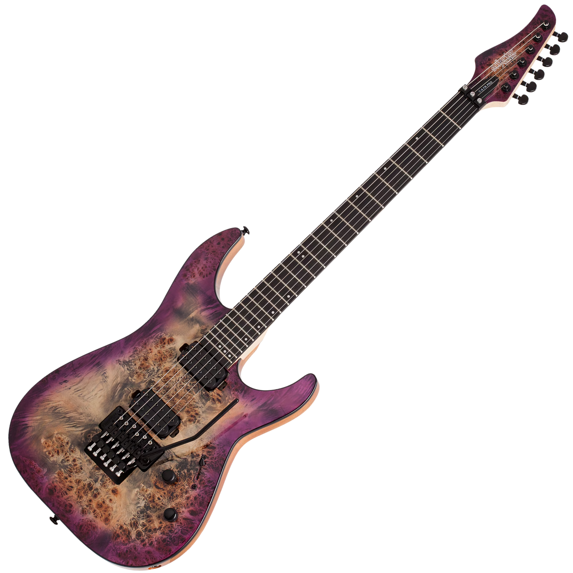 Guitarra Schecter C-6 Pro FR ARB Aurora Burst com Captadores Schecter Diamond Decimator HH e Ponte Floyd Rose 1000 Series 3633