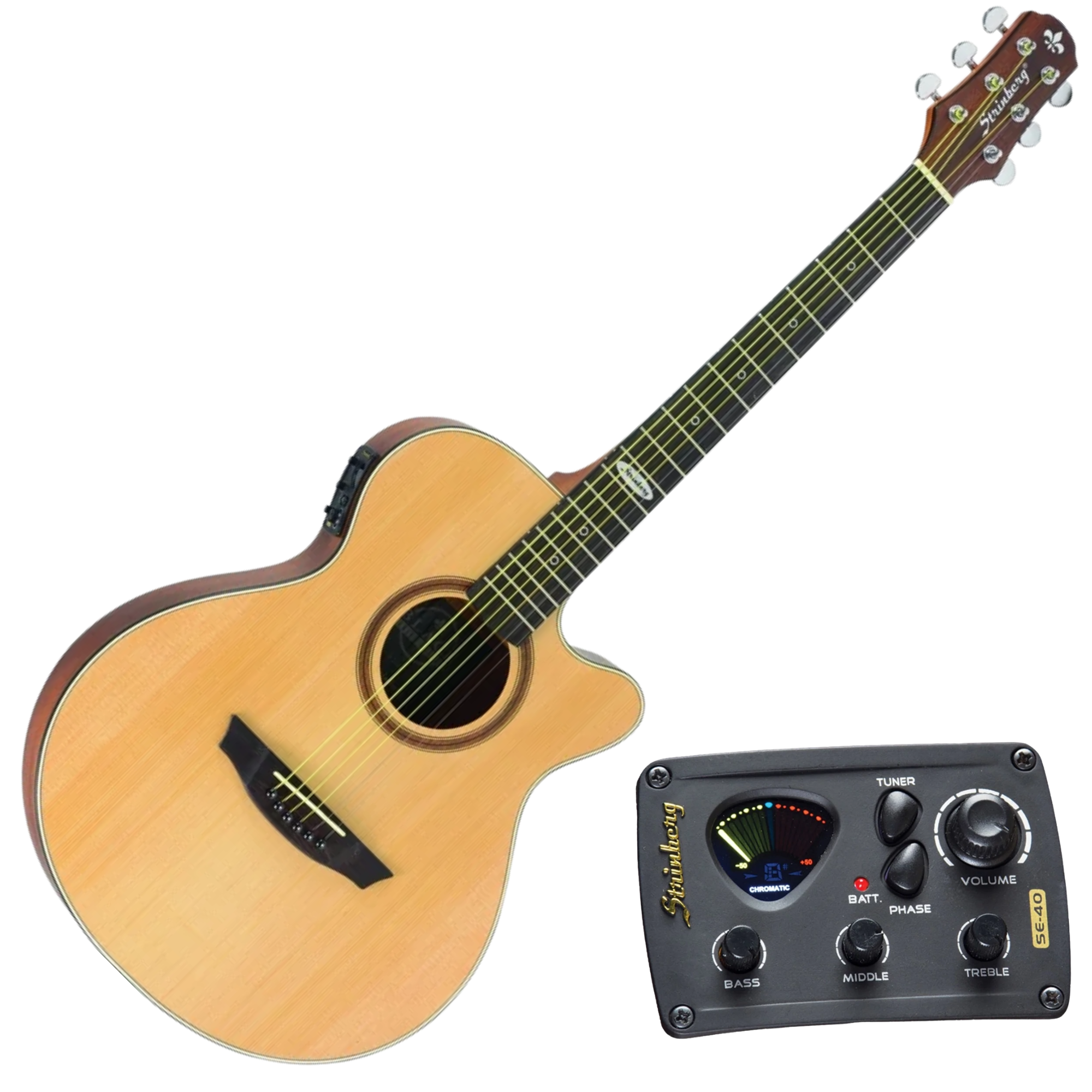 Violão Eletroacústico Strinberg Sf200c Aço Natural Satin