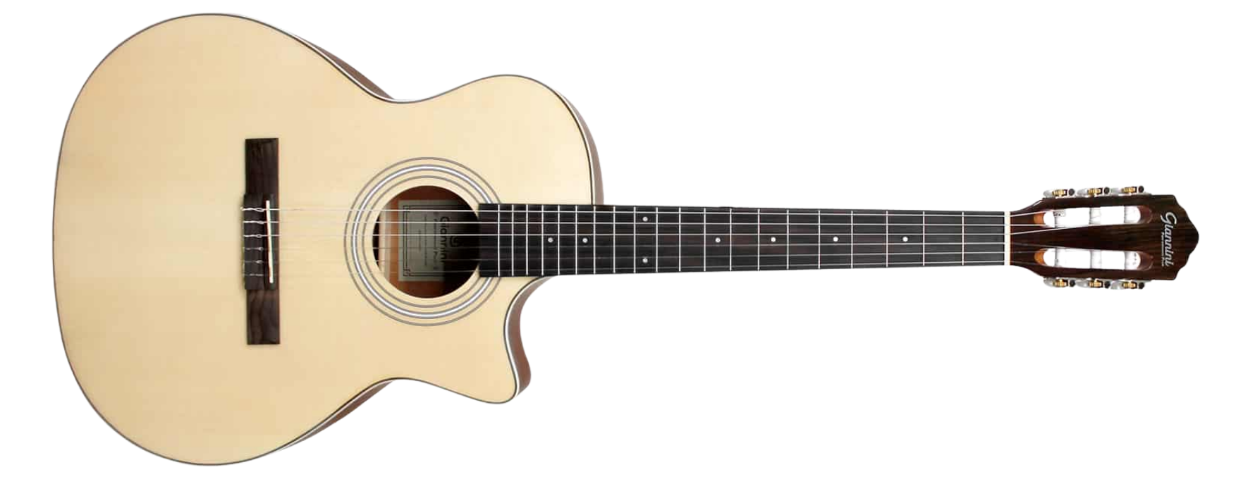 Violão Náilon Eletroacústico Giannini Performance Plus GNY Plus CEQ NG Natural Glossy com Tampo em Spruce e Equalizador MT-3